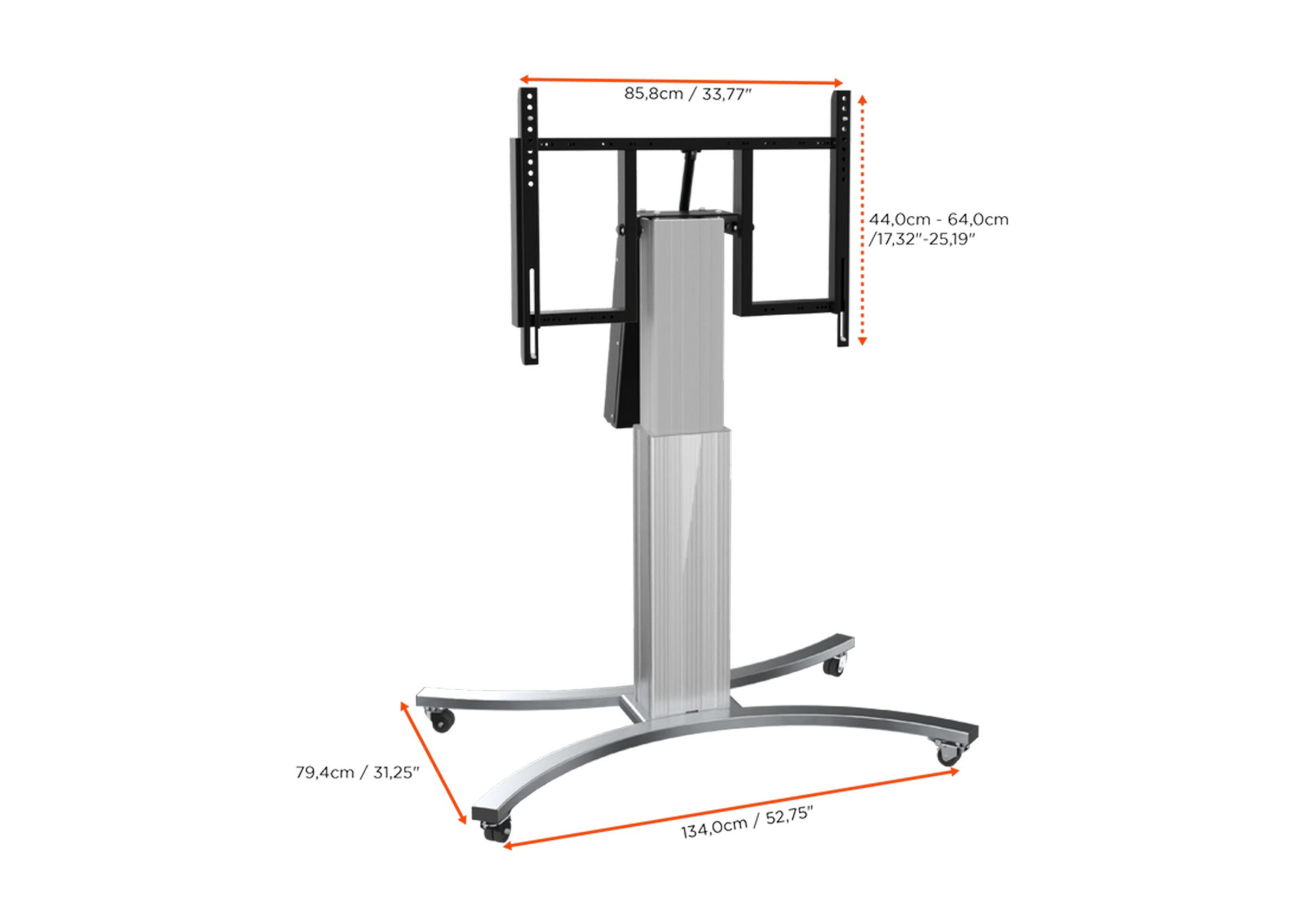 Support mobile celexon Expert Adjust-VS réglable en hauteur électriquement