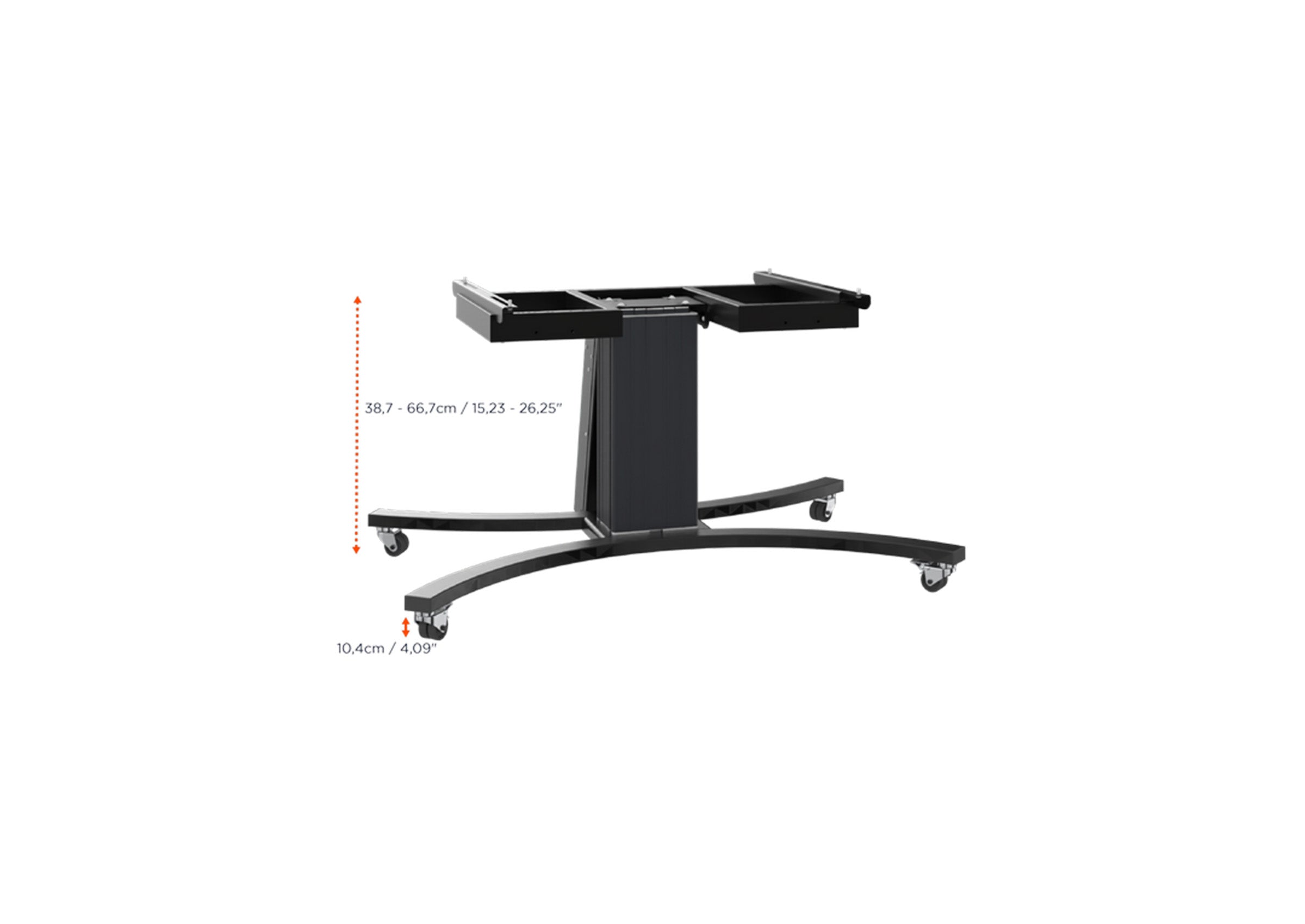 Support mobile celexon Expert Adjust-V4270B réglable en hauteur électriquement - 42"-70"