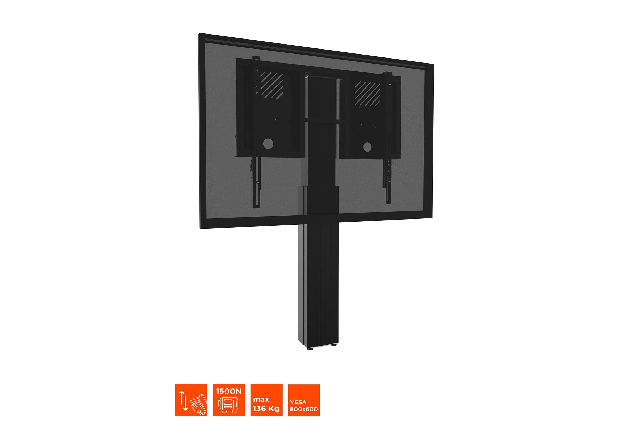celexon Expert elektrisch hoogteverstelbare Display-standaard Adjust-4286WB met muurhouder