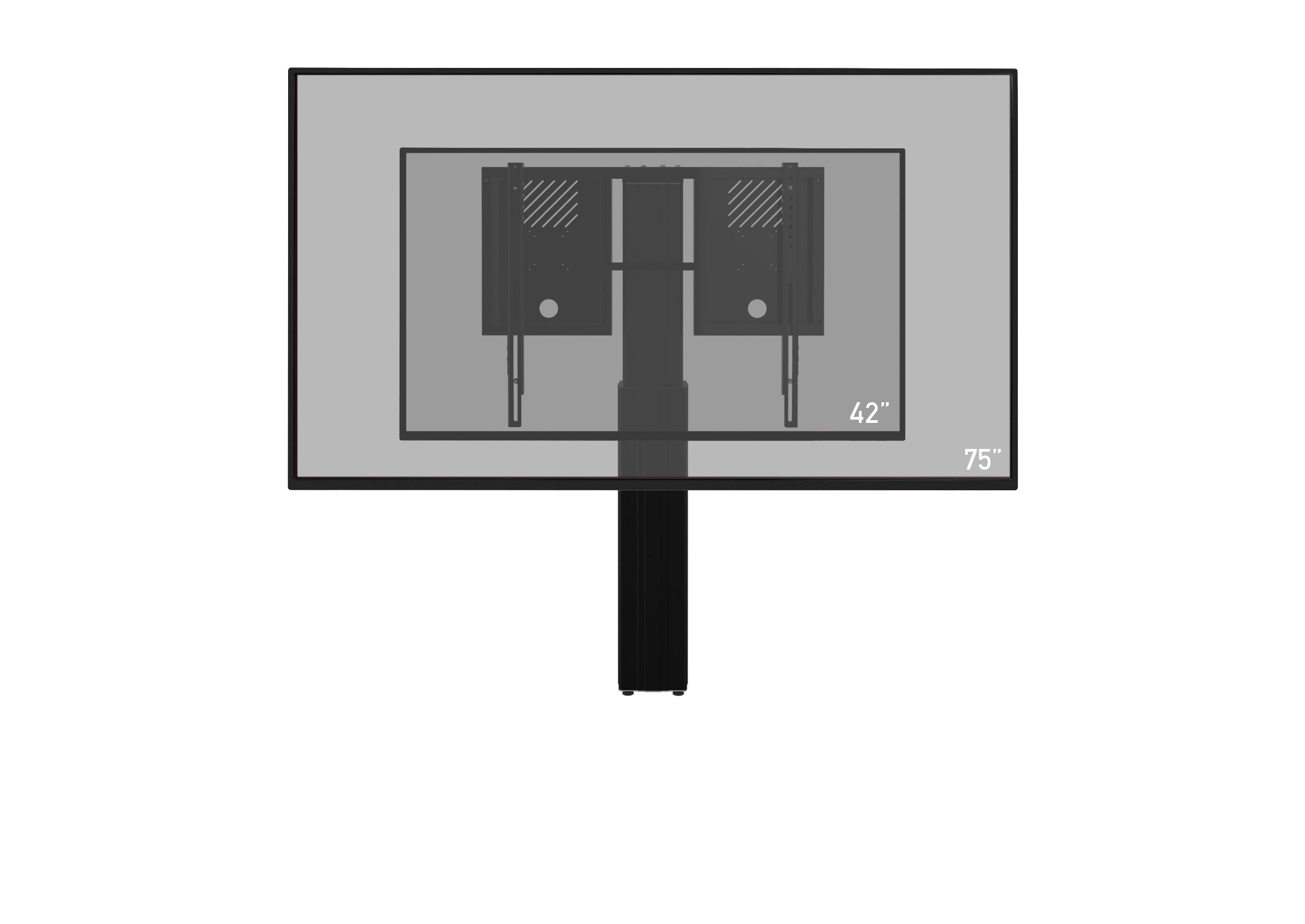 celexon Expert elektrisch hoogteverstelbare Display-standaard Adjust-4286WB met muurhouder