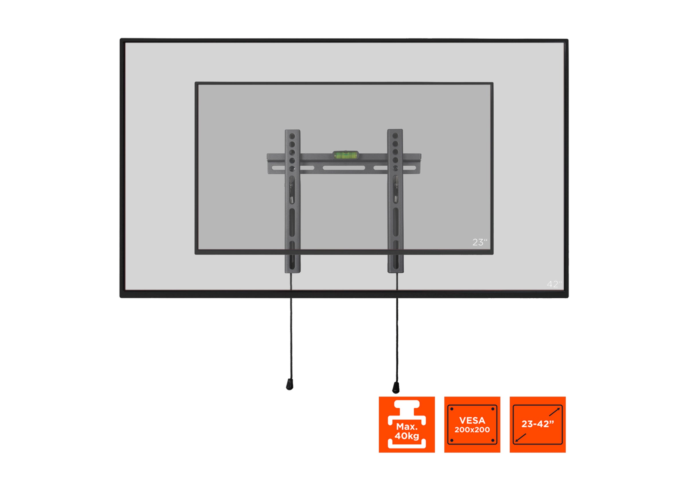 celexon Fixed-4225 uchwyt ścienny do TV, Monitorów 23"-42" do 40kg