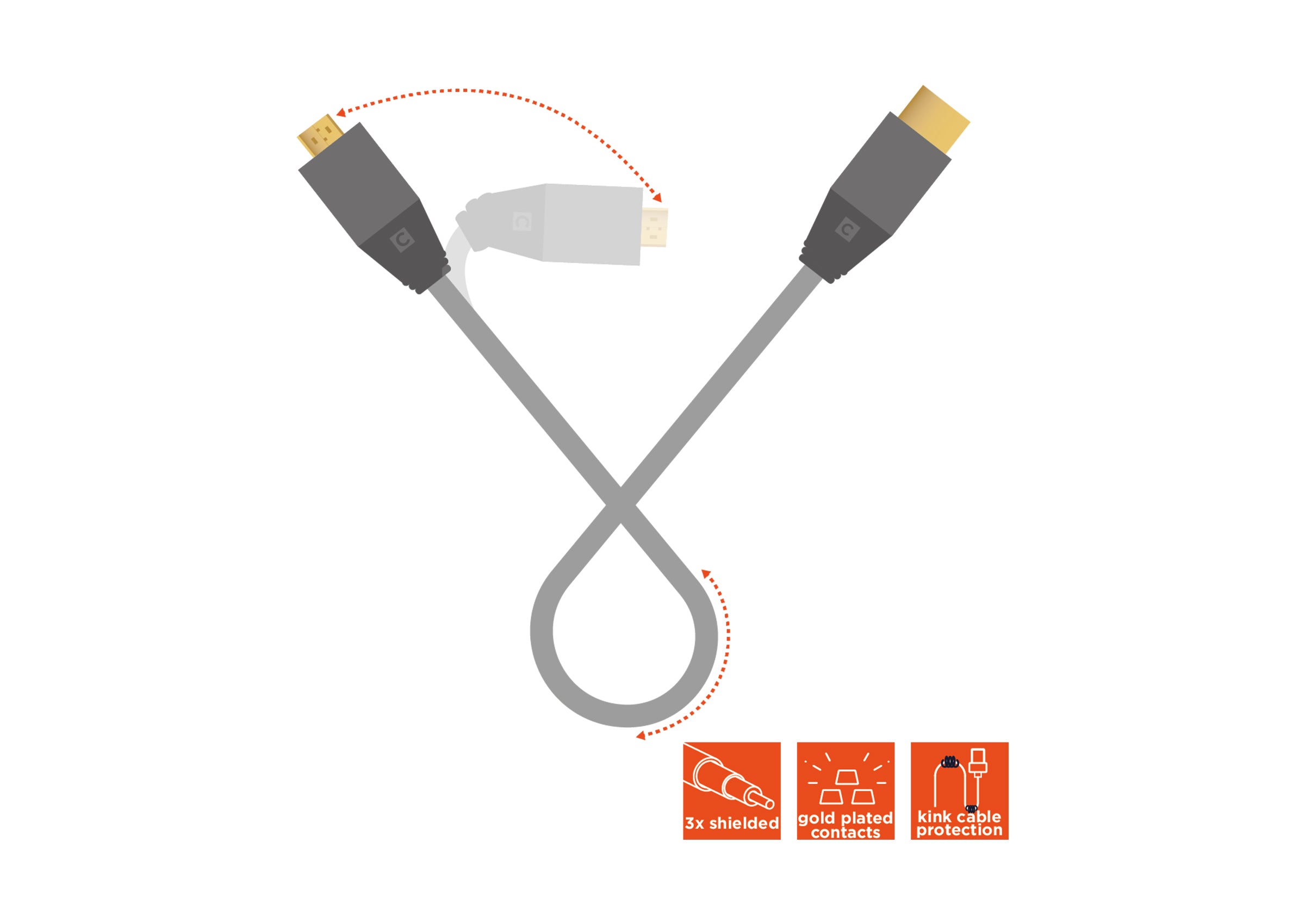Câble HDMI vers micro HDMI avec Ethernet 2.0a/b 4K celexon PRO