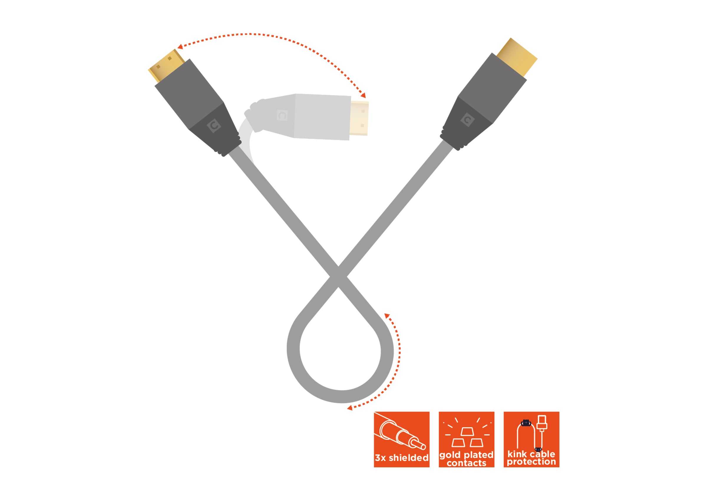 celexon HDMI auf Mini HDMI Kabel mit Ethernet - 2.0a/b 4K - Professional Line
