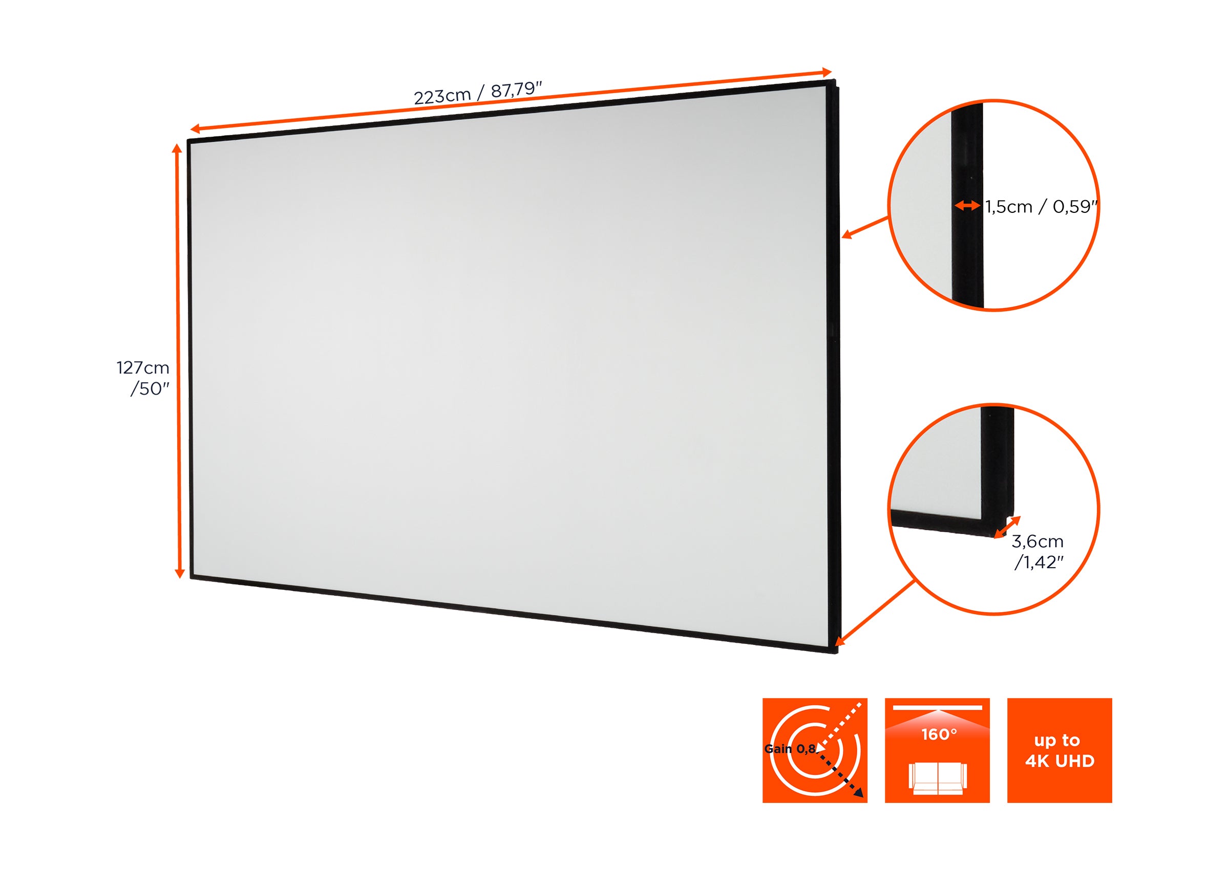 celexon HomeCinema Frame - Dynamic Slate ALR
