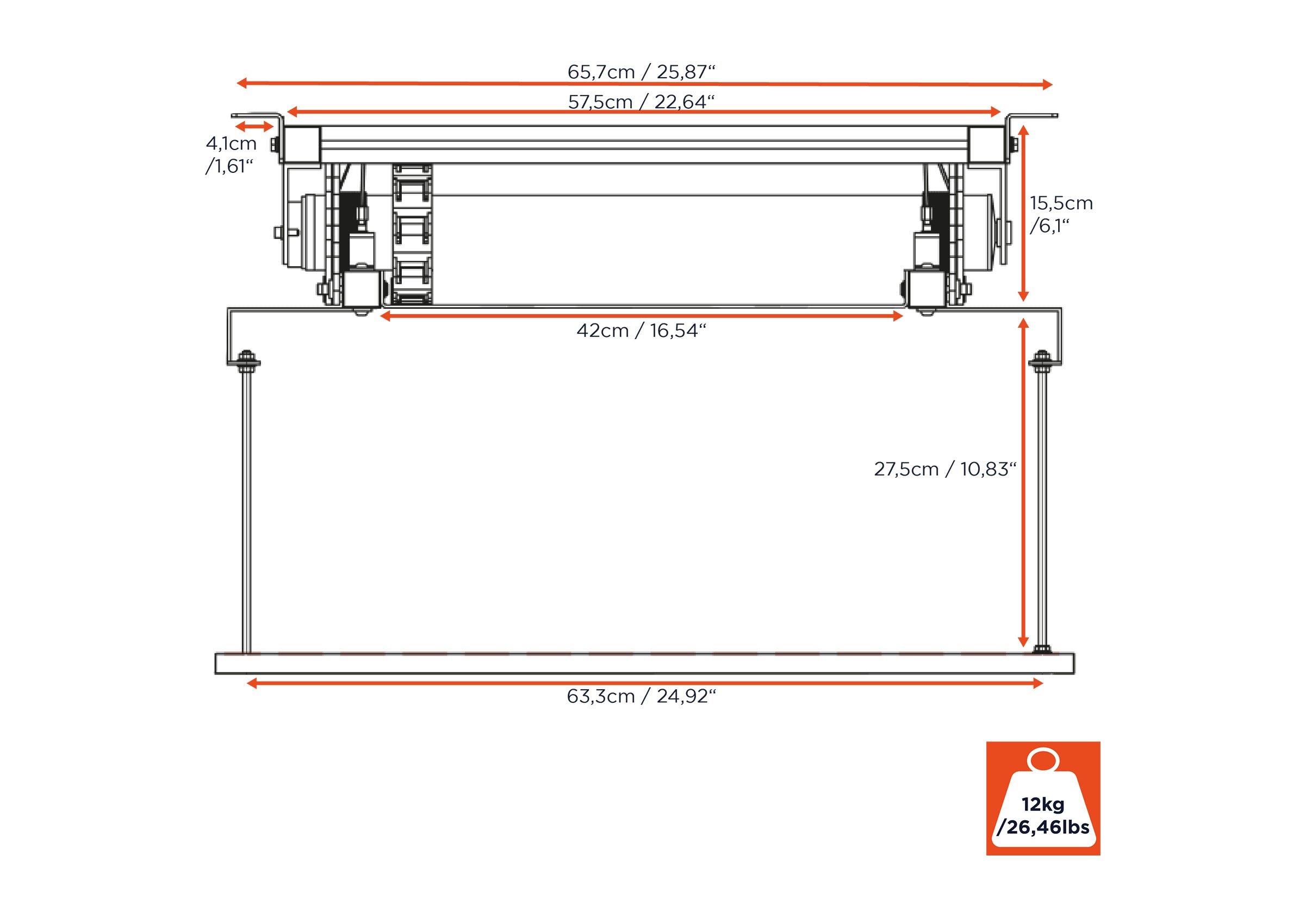 celexon PL1000 Plus winda sufitowa do projektora