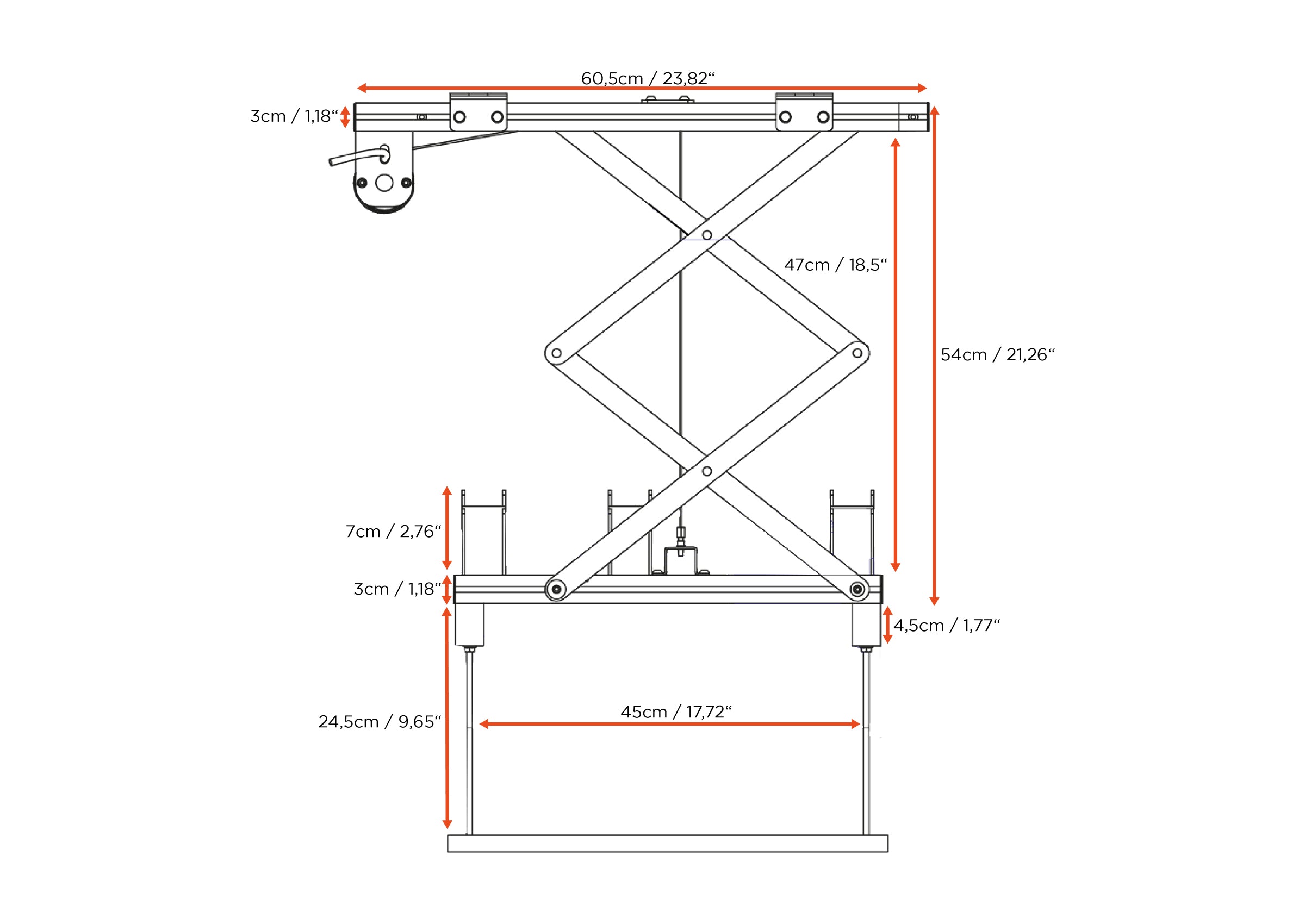 celexon PL400 HC Plus winda sufitowa do projektora