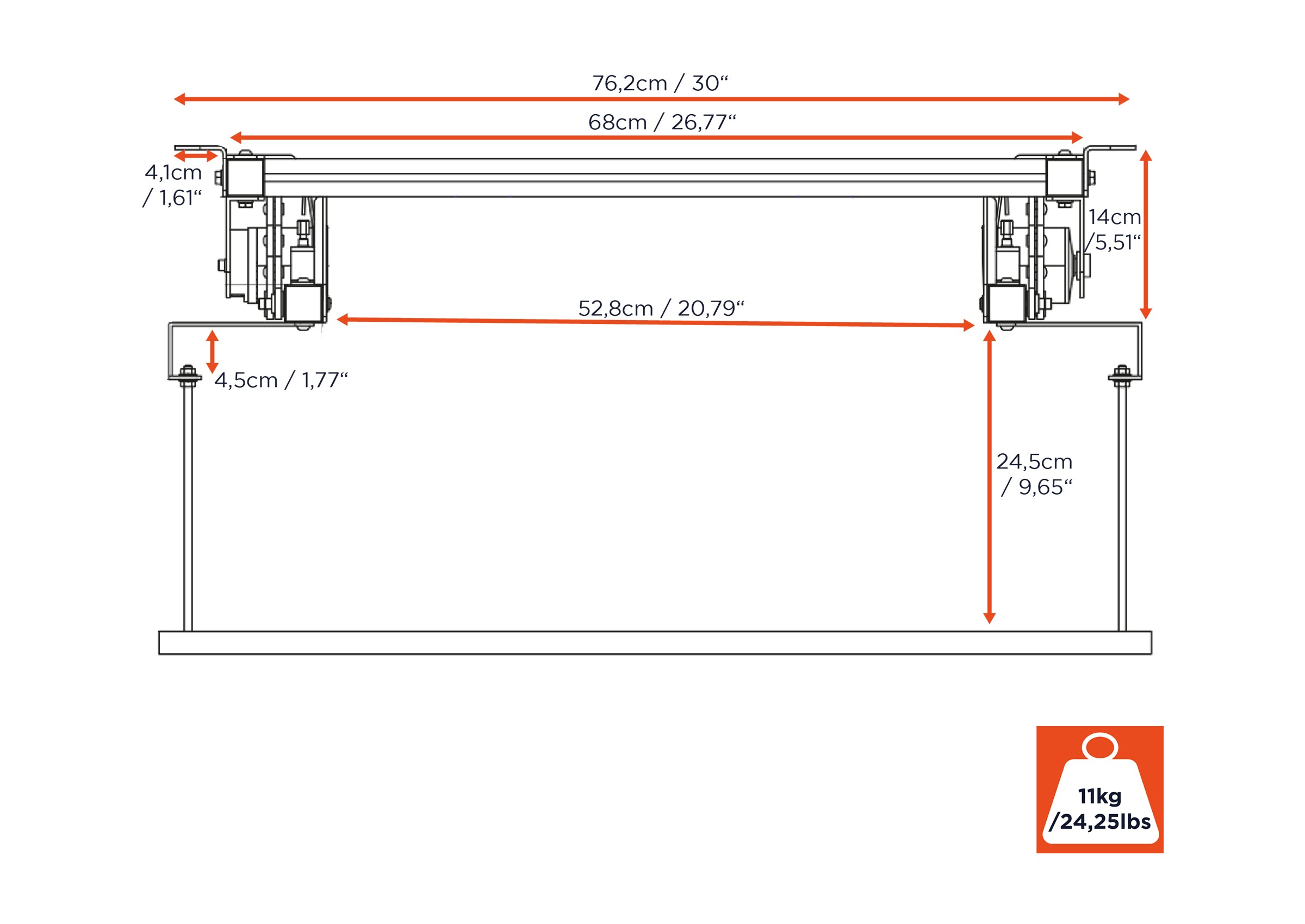 celexon PL400 HC Plus winda sufitowa do projektora