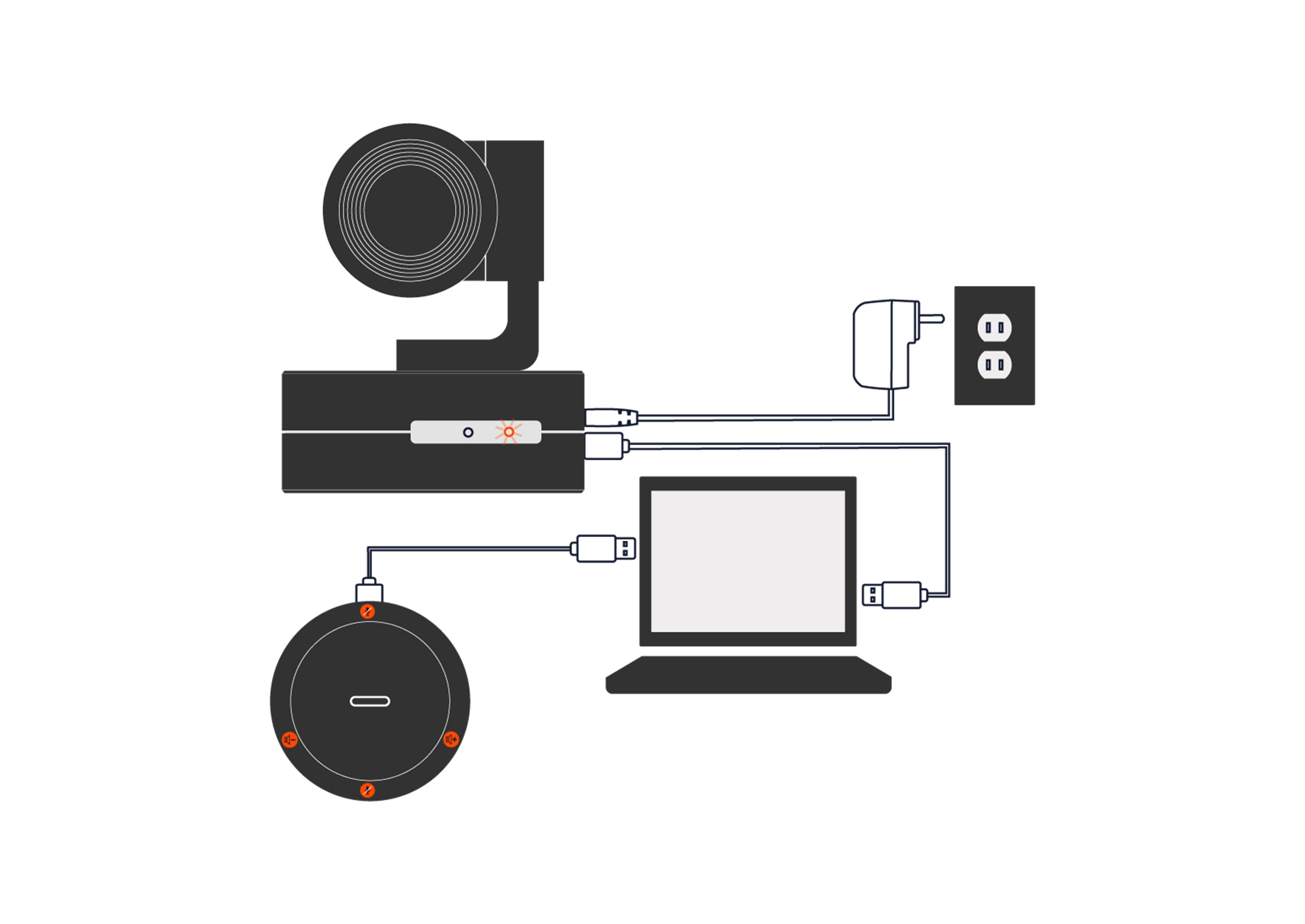 Système de vidéoconférence Full HD celexon VKS2040 avec caméra PTZ