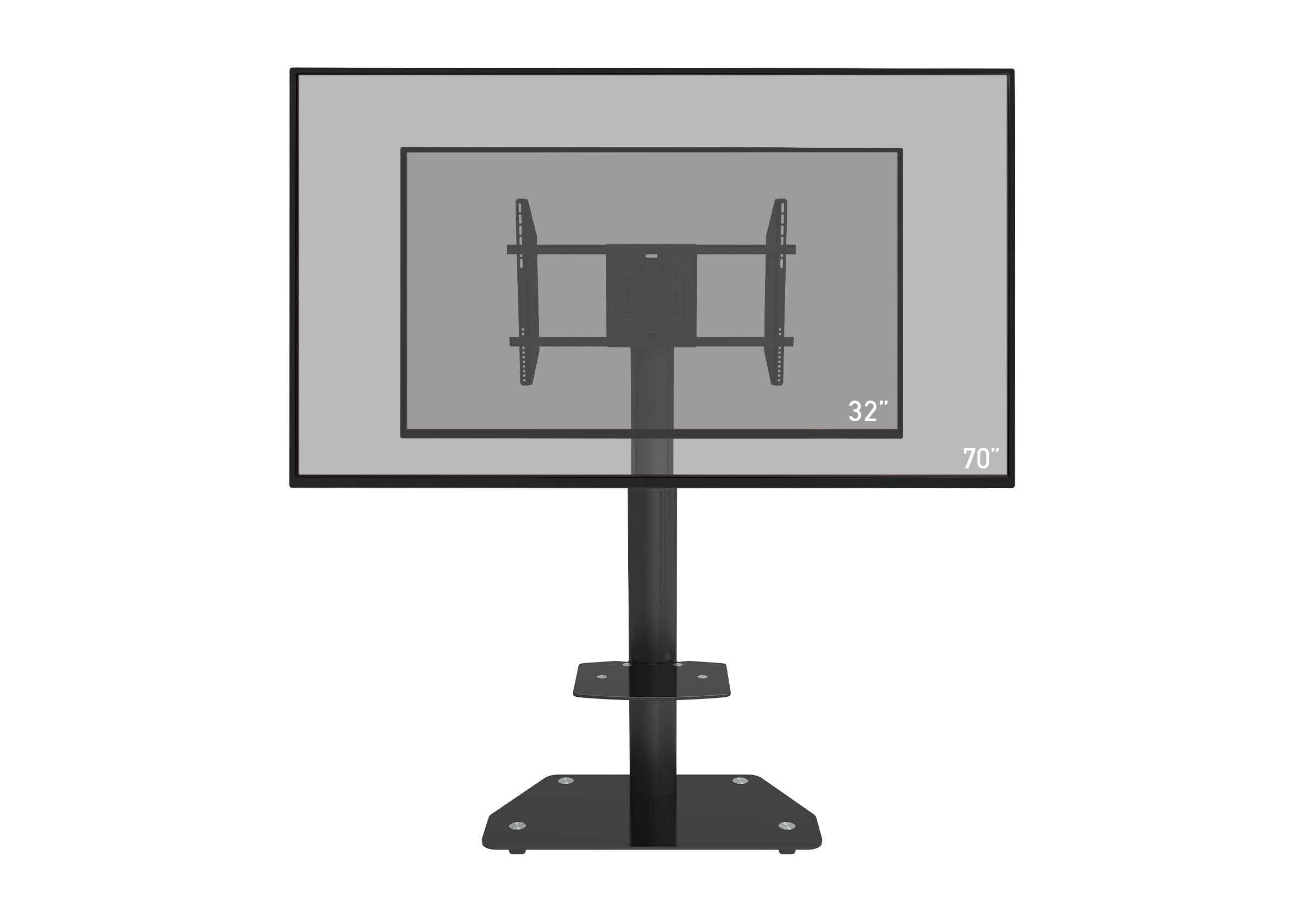 Support mobile/fixe celexon PRO Adjust-3270MP réglable en hauteur manuellement - 32’’-70’’ (Portrait / inclinable de 15°)