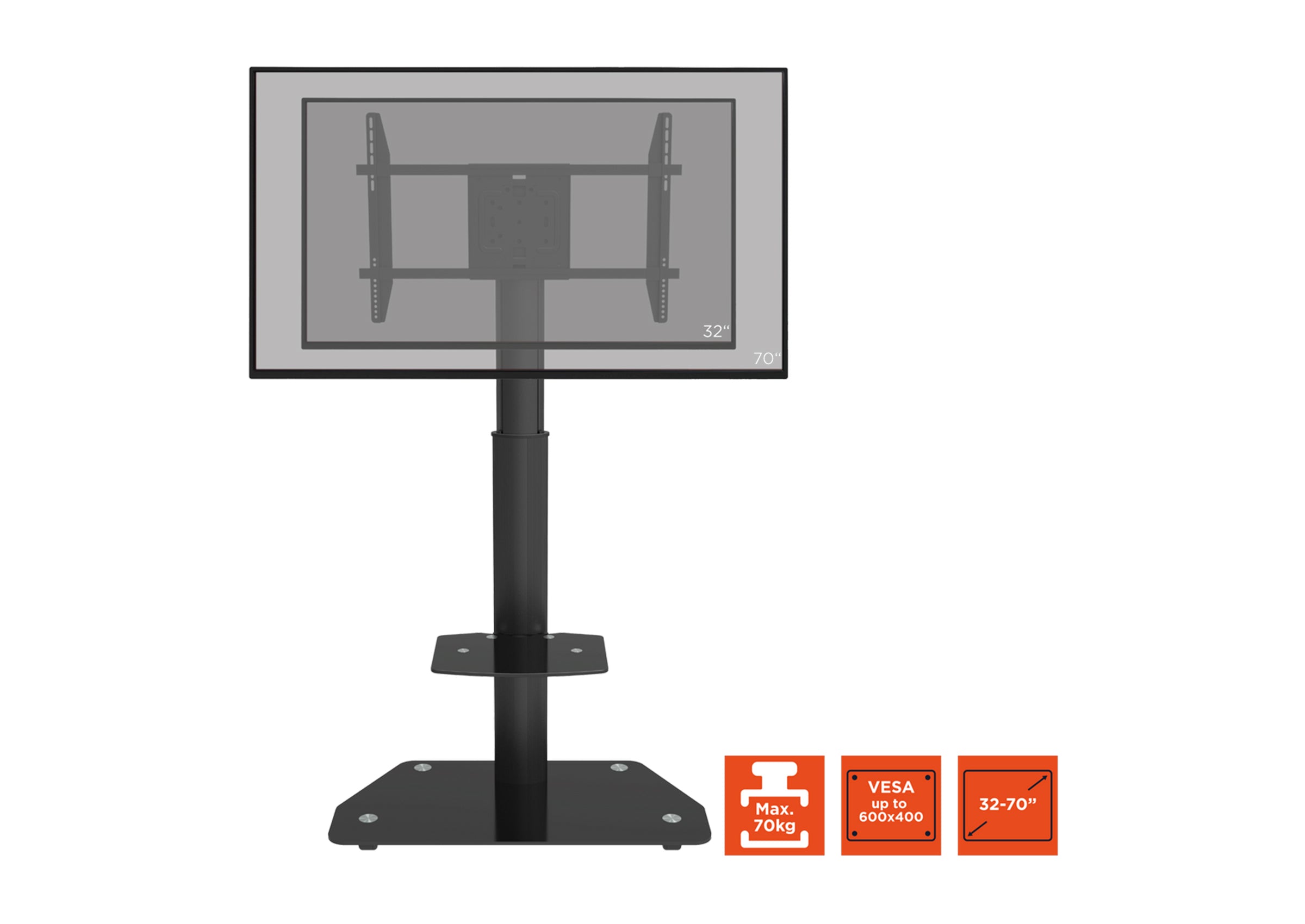 celexon Professional Adjust-3270MP Portrait mobilny stojak na kółkach do wyświetlaczy 32"-70"