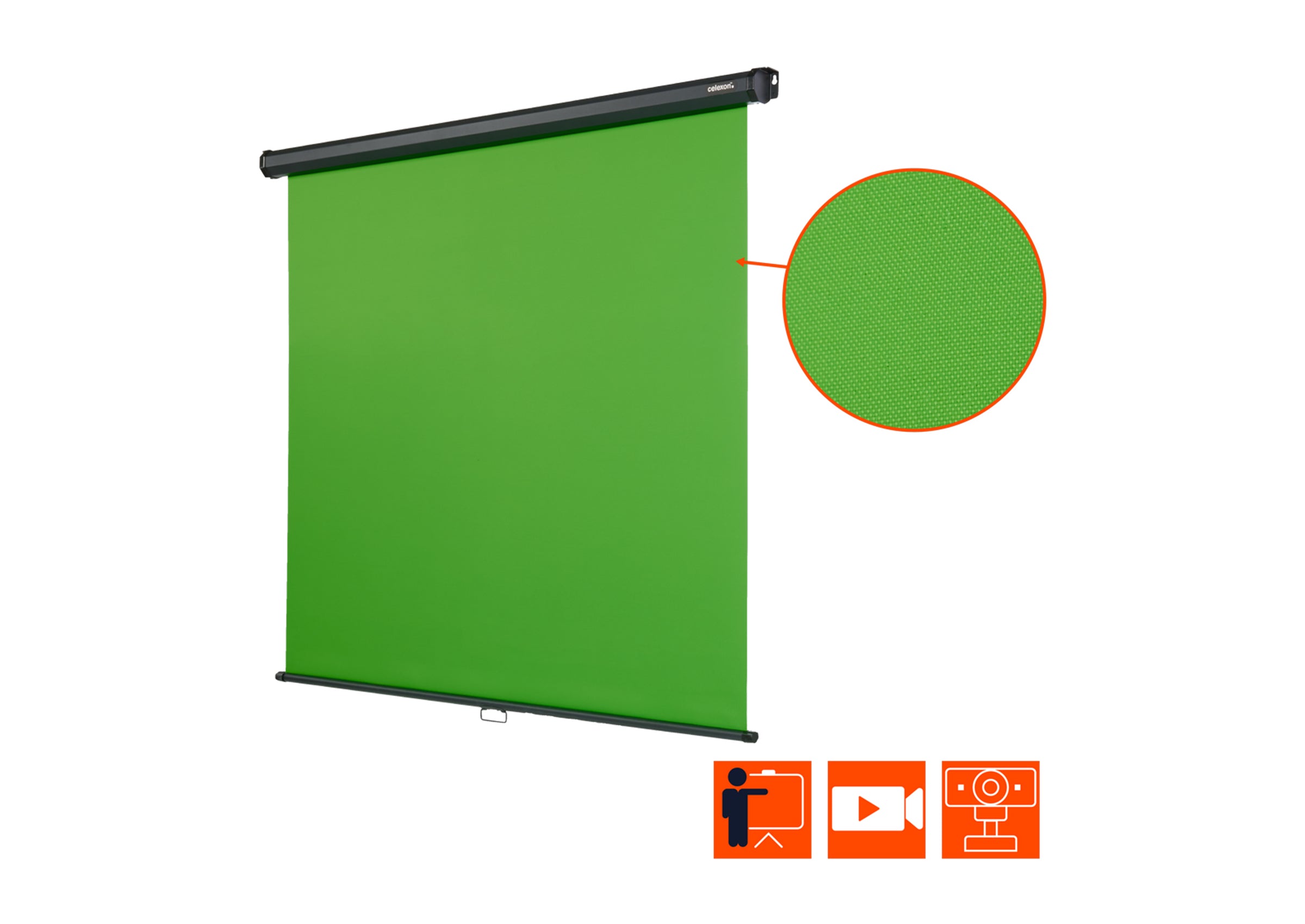celexon Rollo Chroma Key Green Screen 200 x 190cm