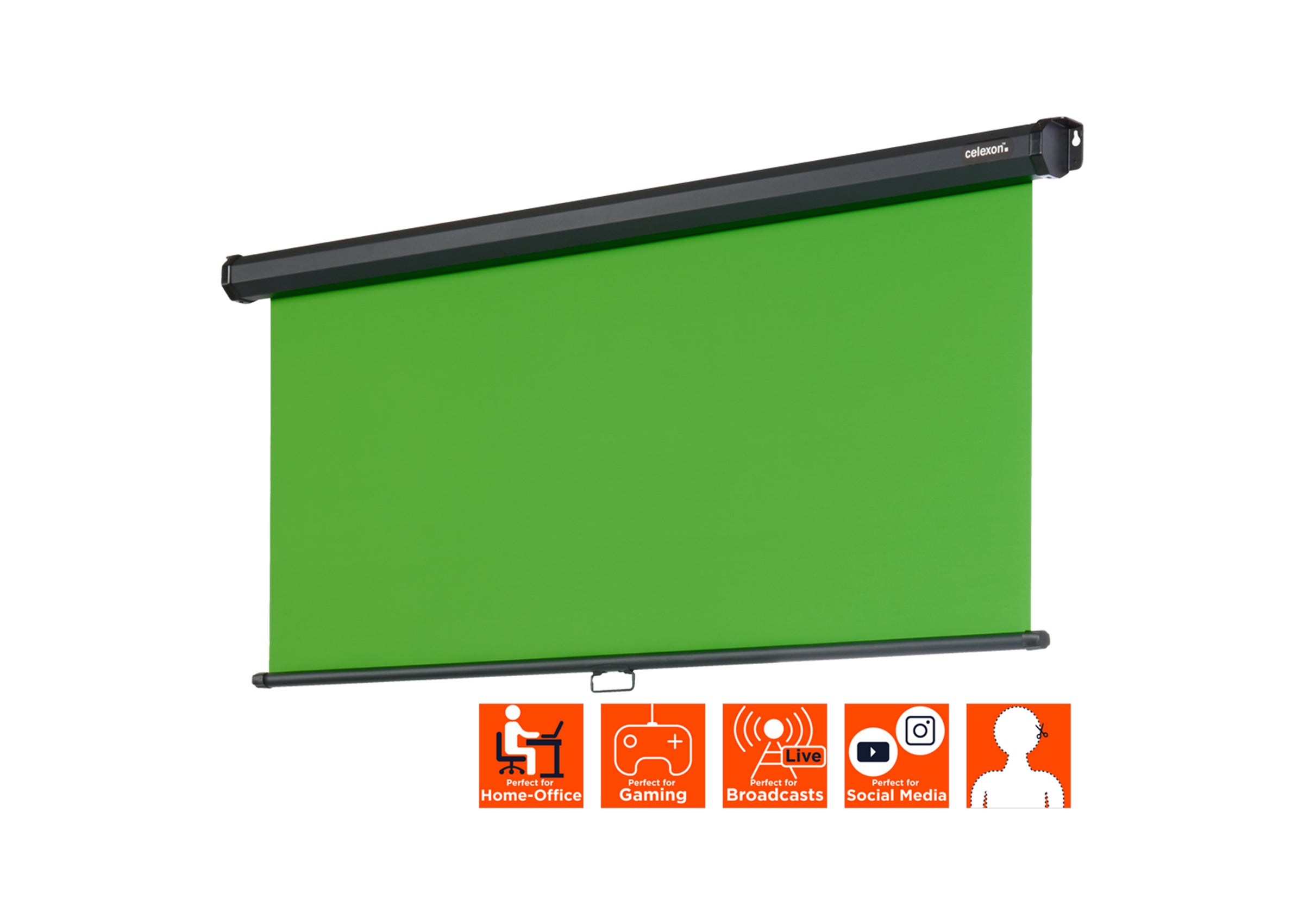 celexon Rollo Chroma Key Green Screen 200 x 190cm