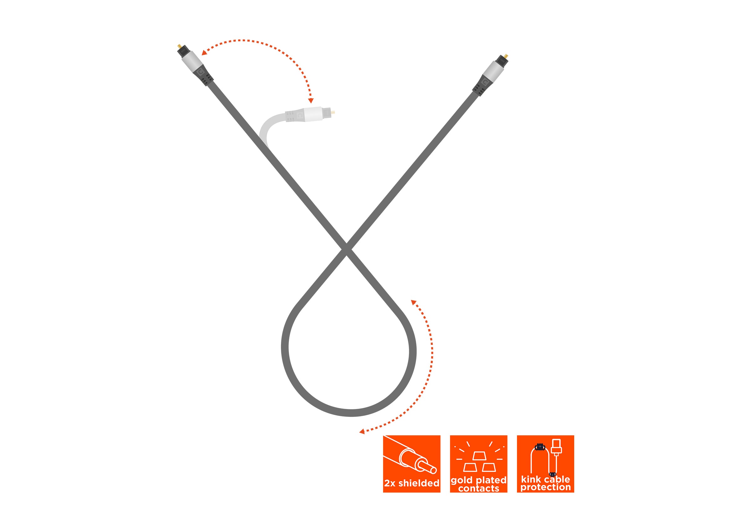 Câble audio optique Toslink celexon PRO