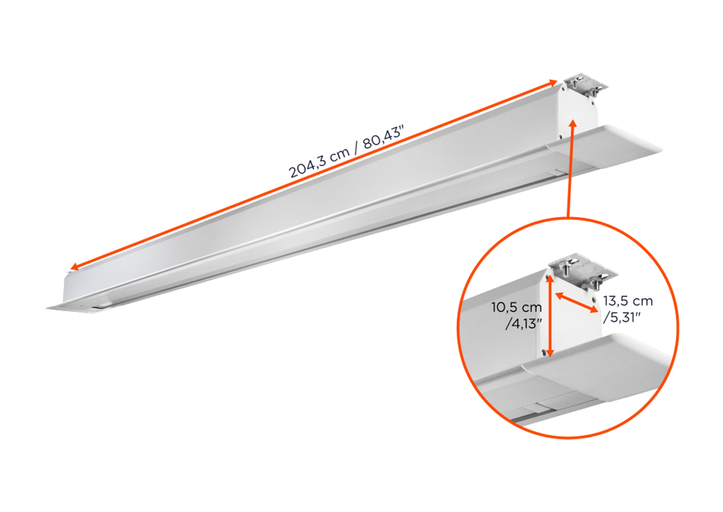Écran encastrable au plafond motorisé celexon PRO Plus