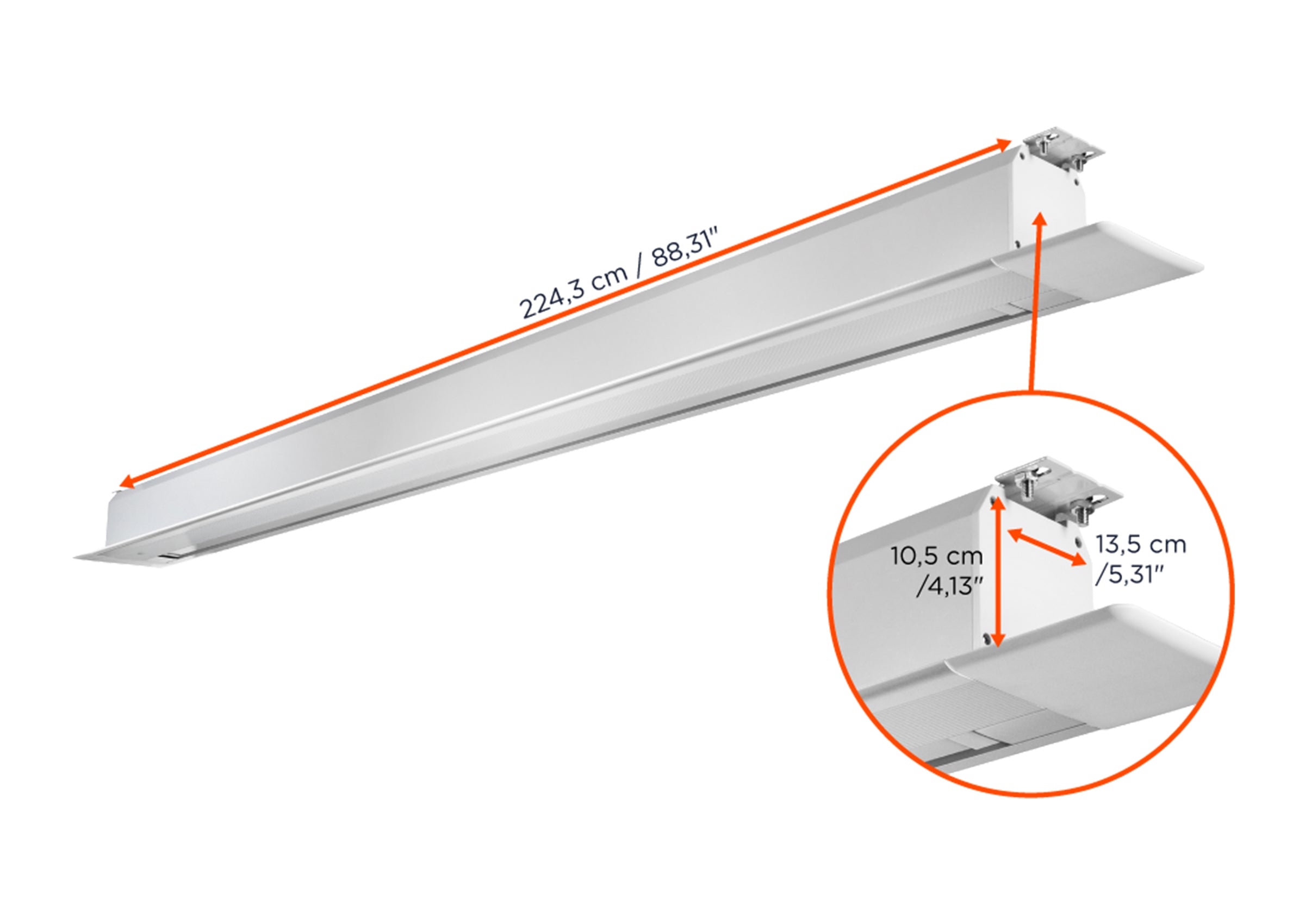 Écran encastrable au plafond motorisé celexon PRO Plus