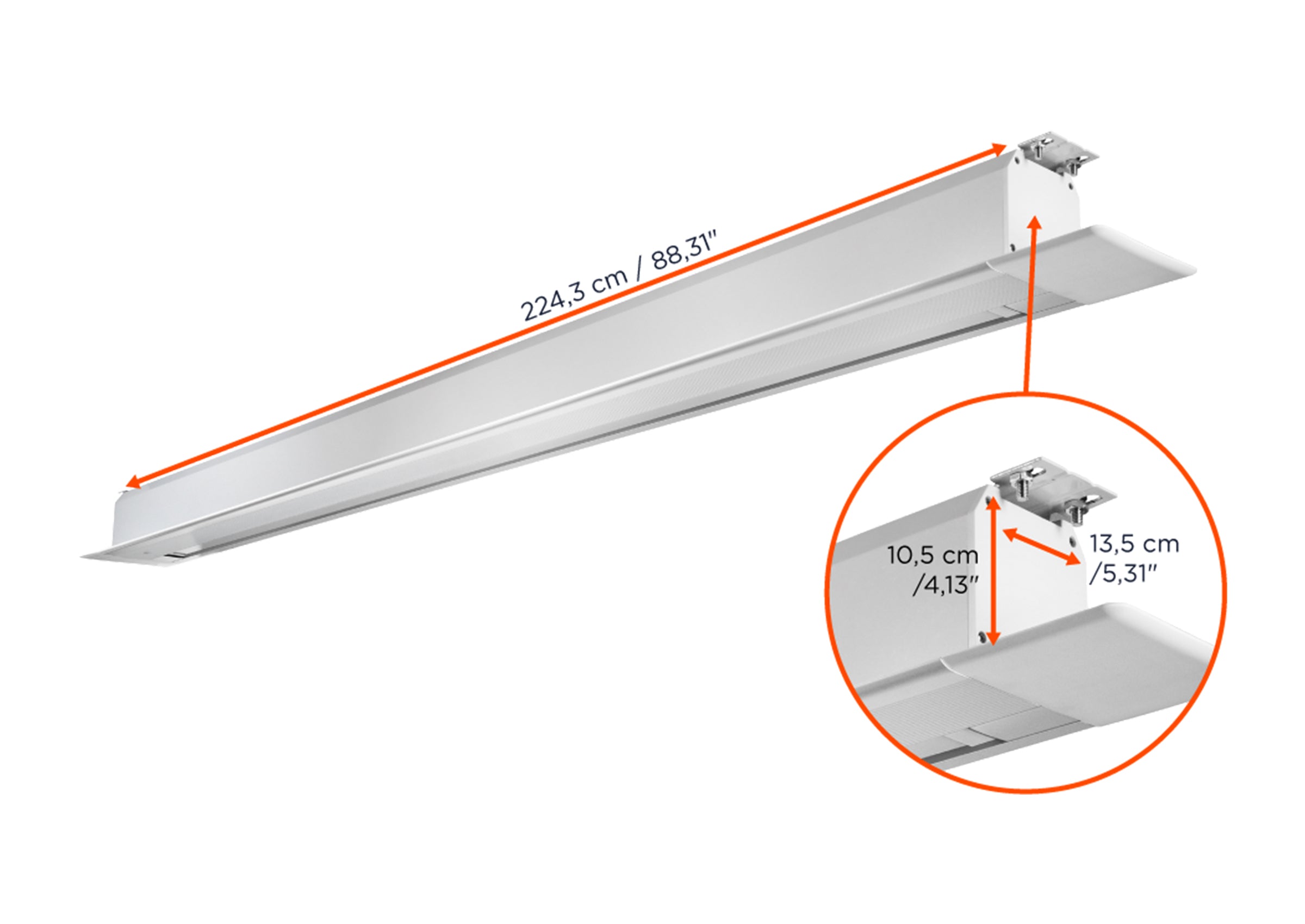 Écran encastrable au plafond motorisé celexon PRO Plus