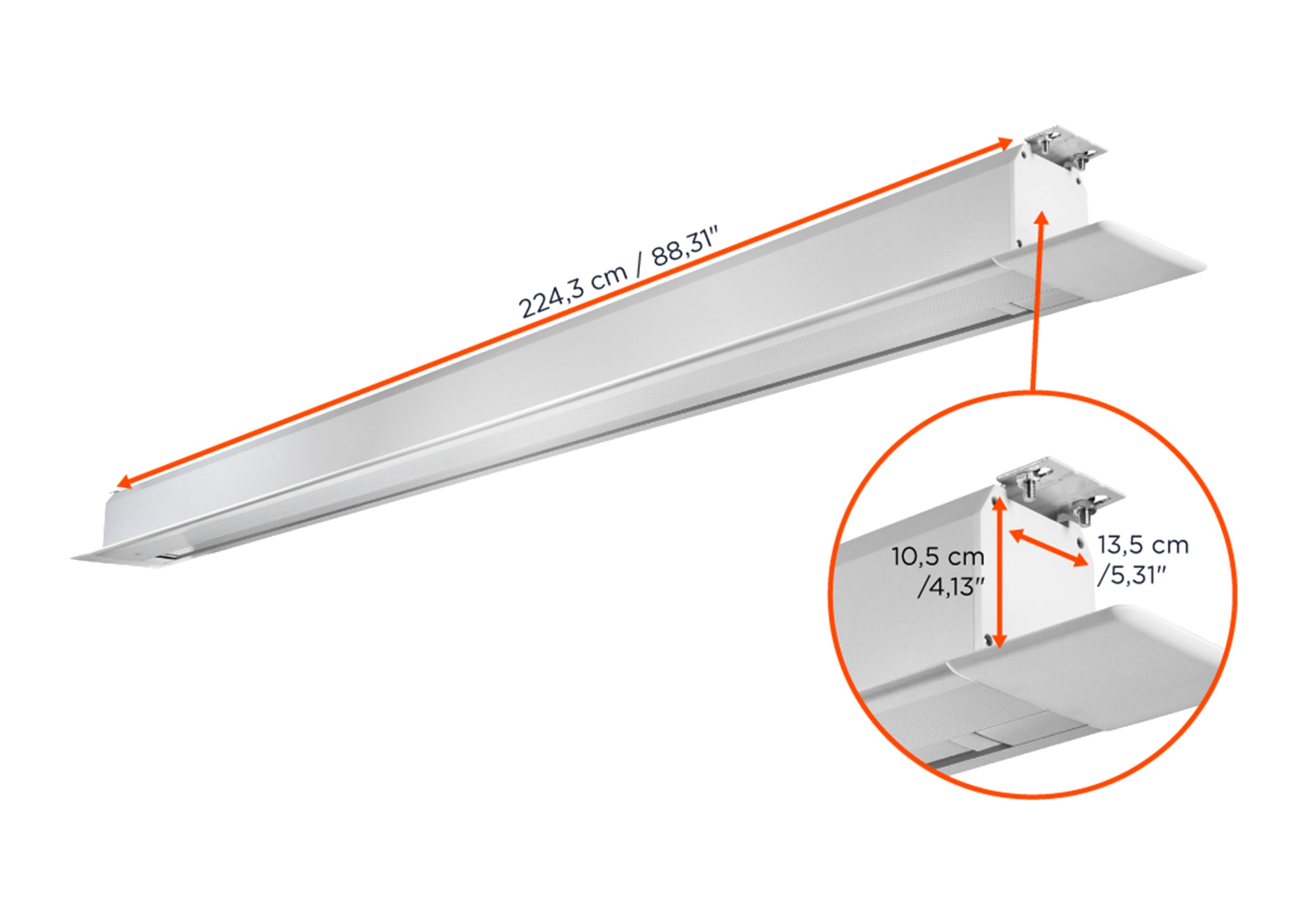 Écran encastrable au plafond motorisé celexon PRO Plus
