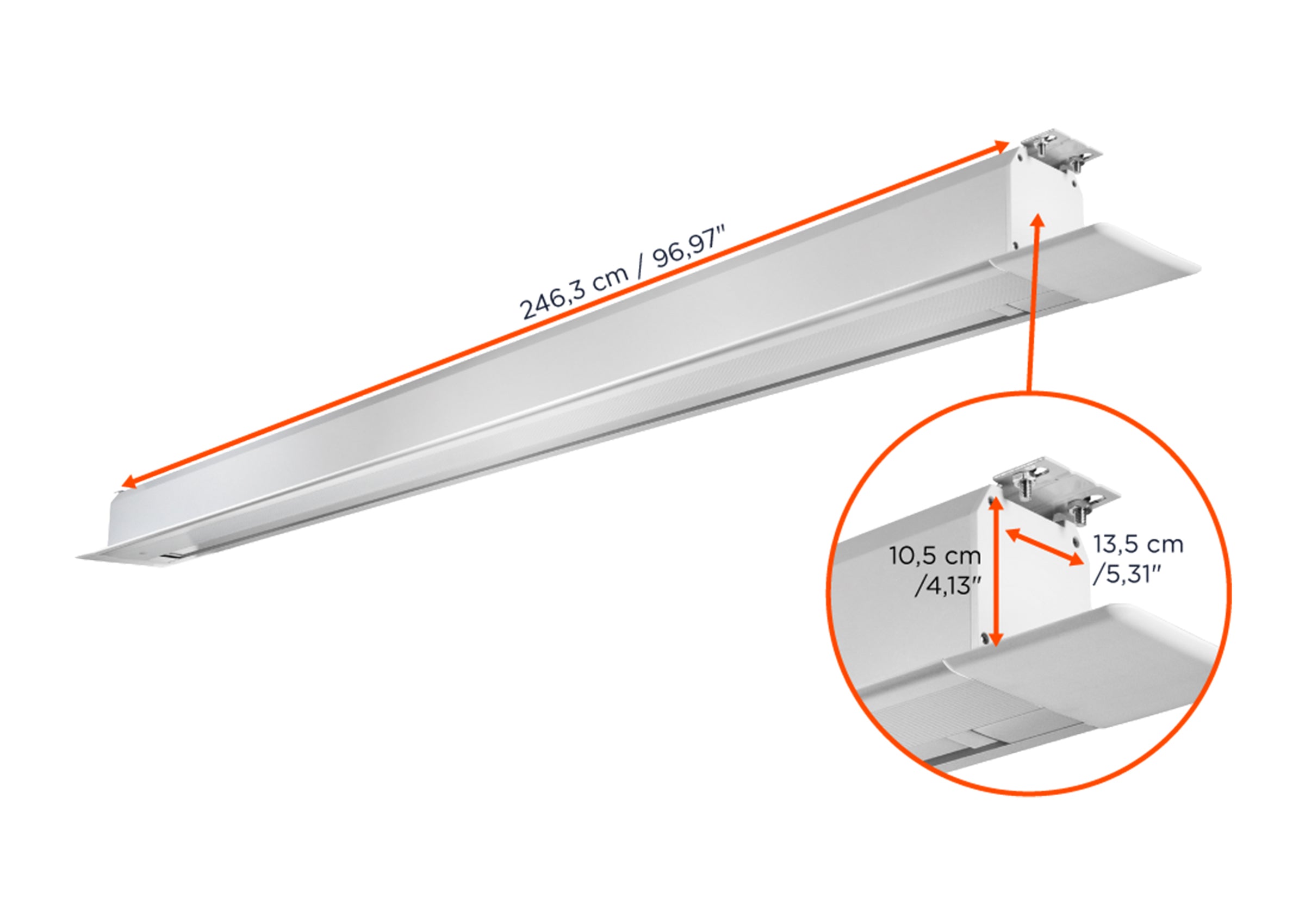 Écran encastrable au plafond motorisé celexon PRO Plus