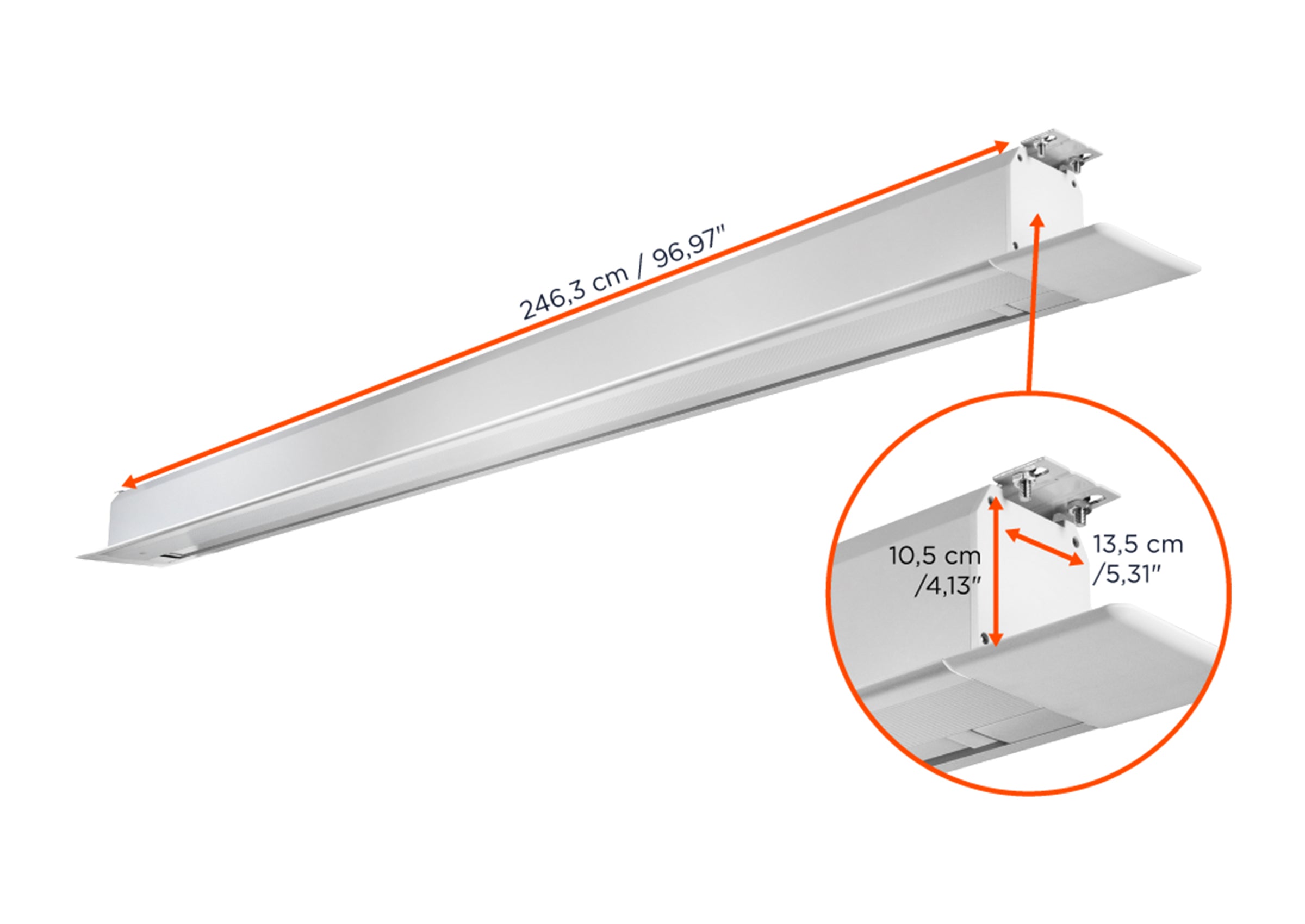 Écran encastrable au plafond motorisé celexon PRO Plus