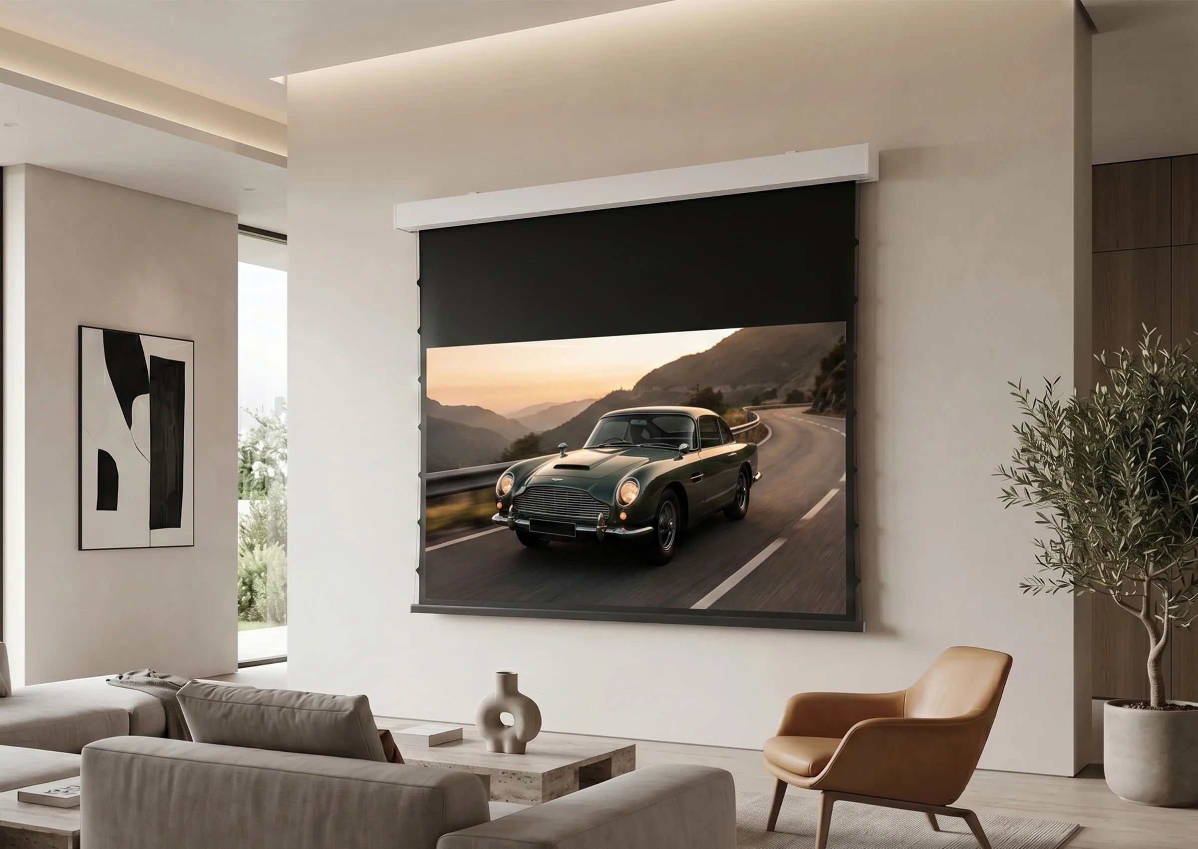 celexon DARKVISION ALR Premium Plus Leinwand Motor Tension