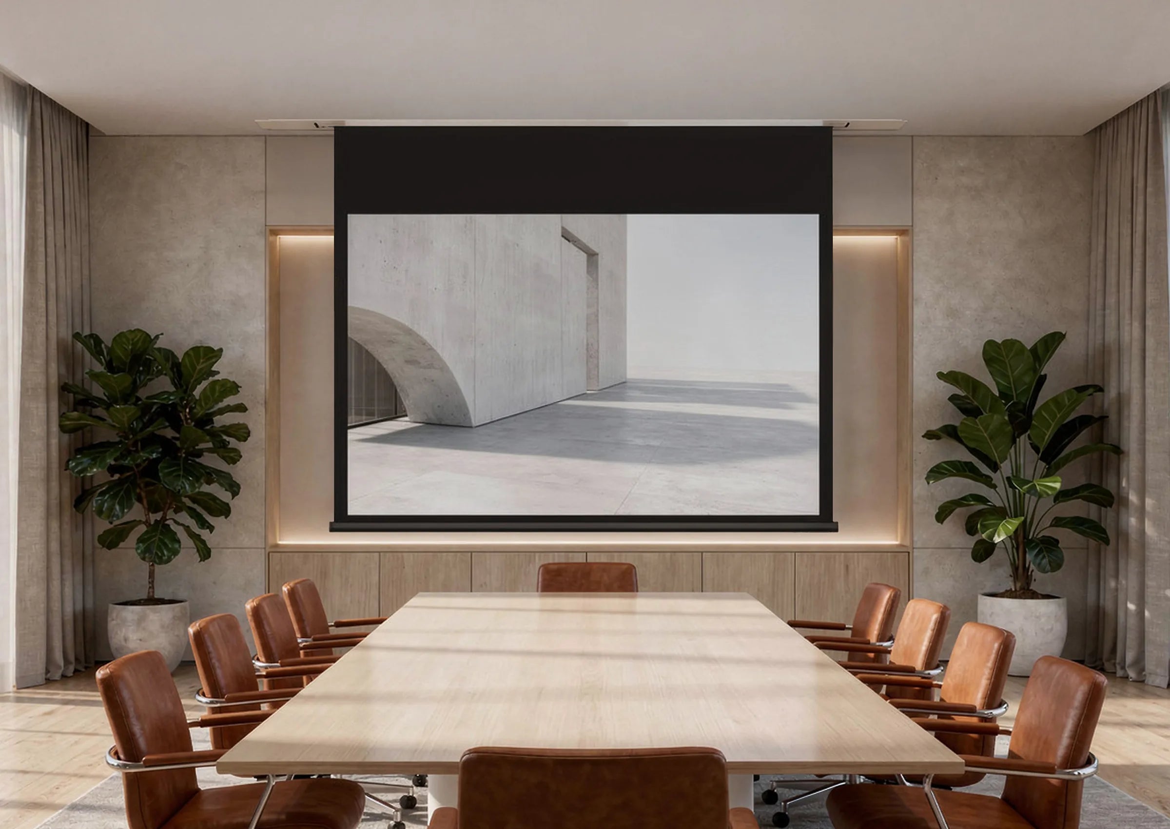 Pantalla eléctrica techo empotrable celexon Expert