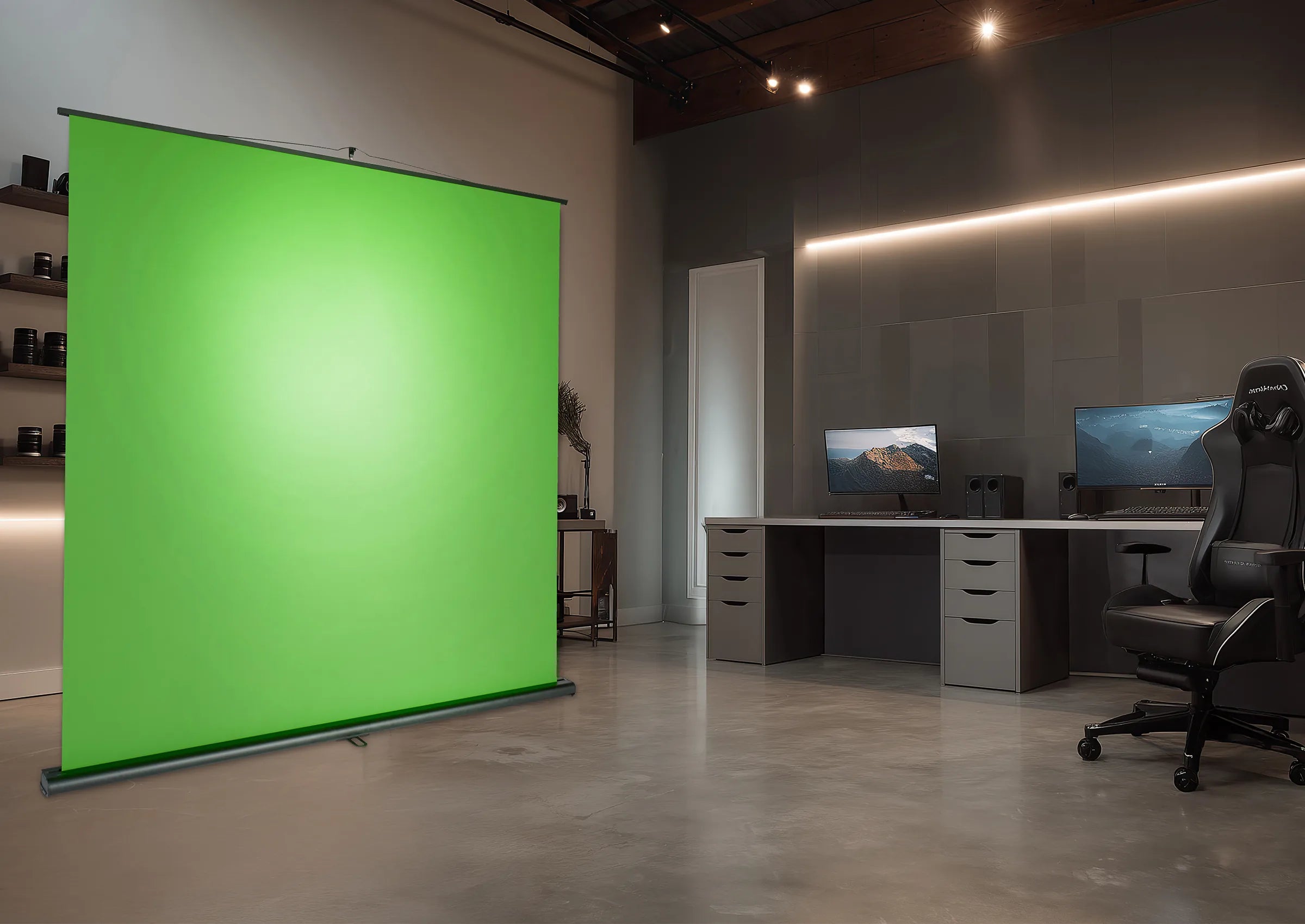 celexon Mobile Lite Chroma Key Green Screen 150 x 200 cm