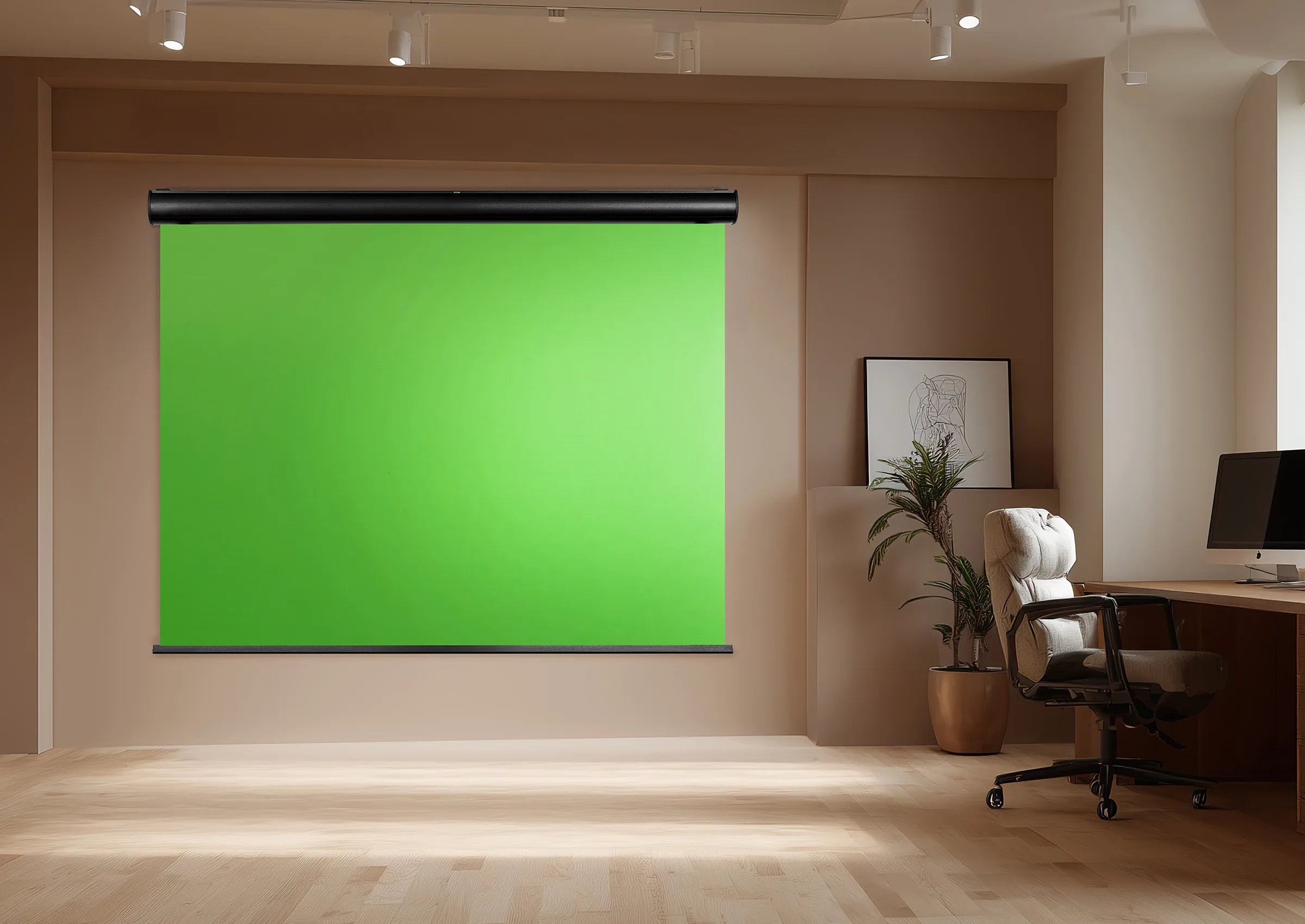 Écran à fond vert motorisé celexon Chroma Key
