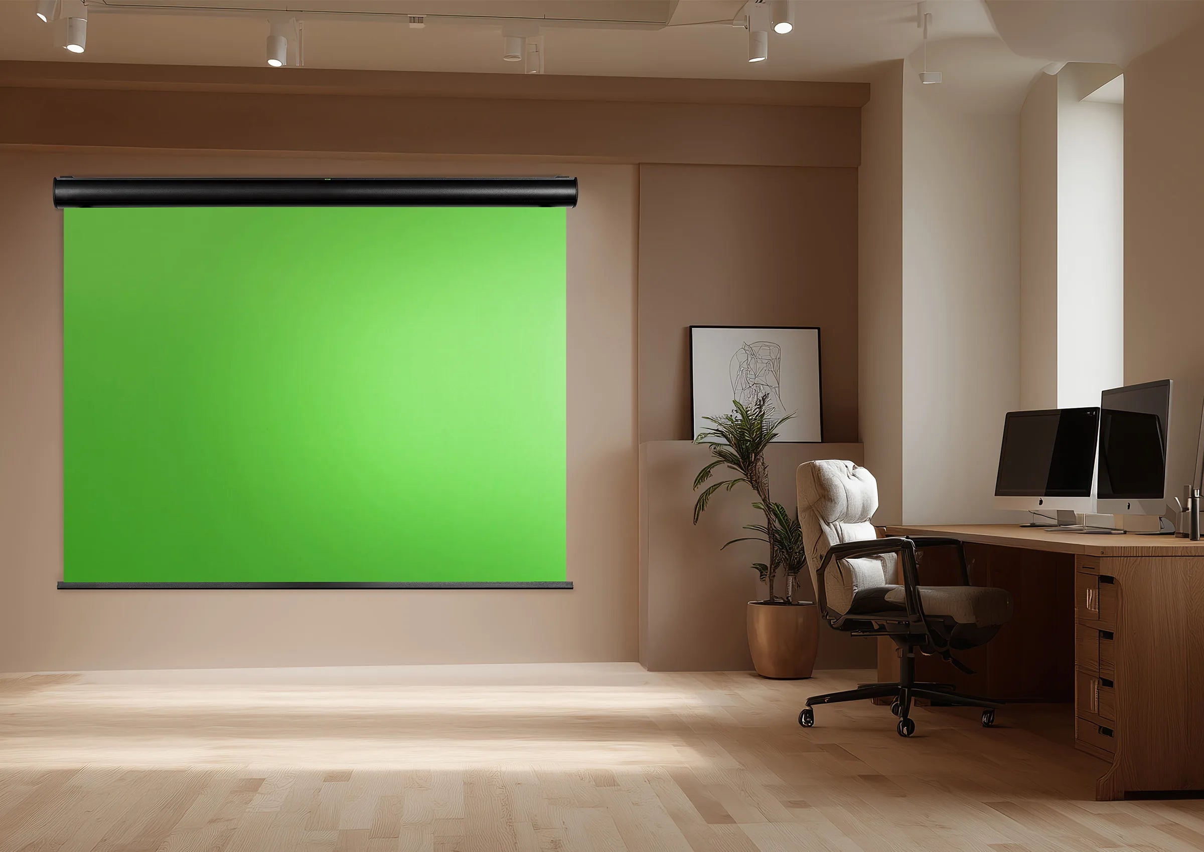 Écran à fond vert motorisé celexon Chroma Key