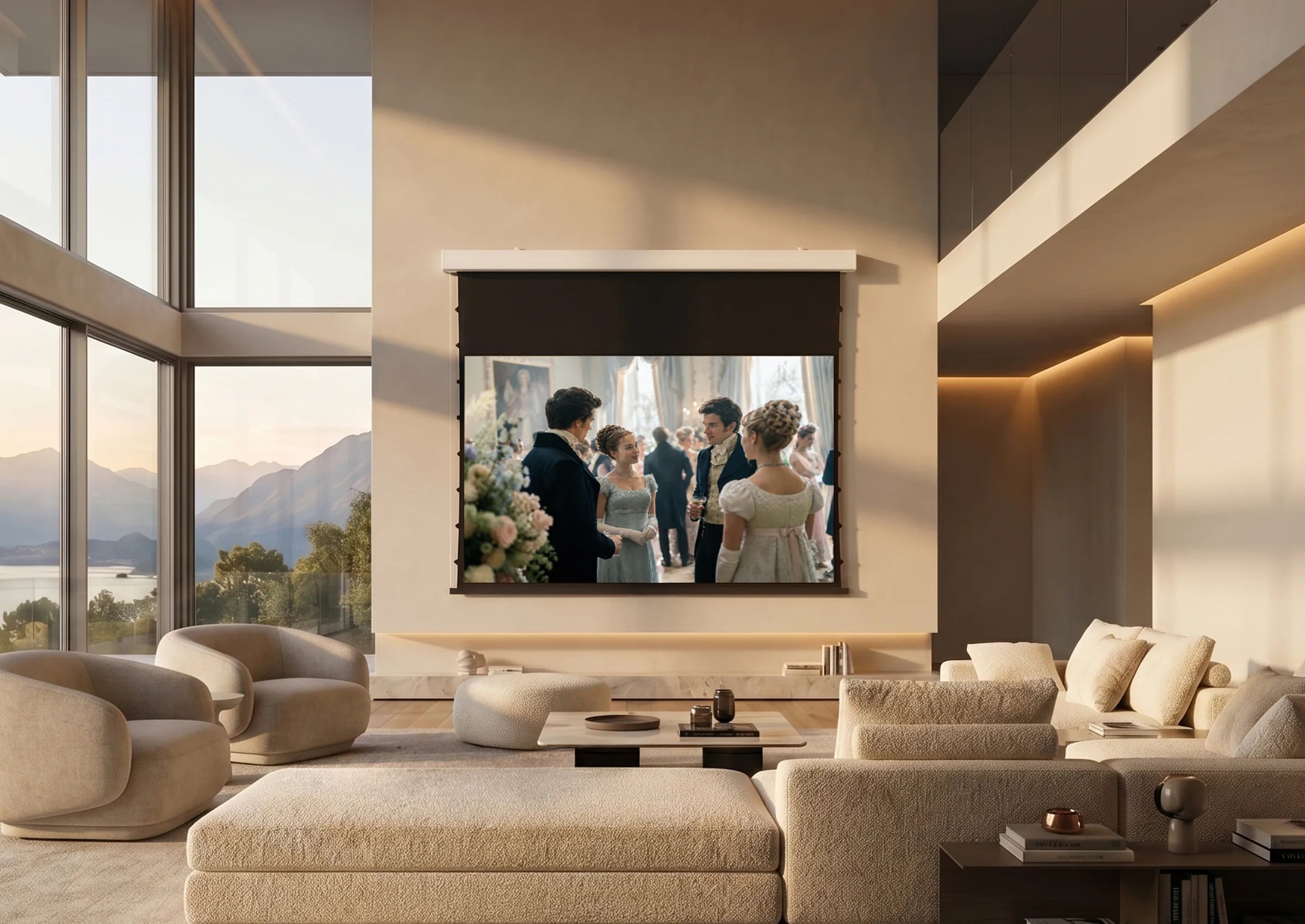 celexon Écran GREYVISION Premium Plus à tension électrique