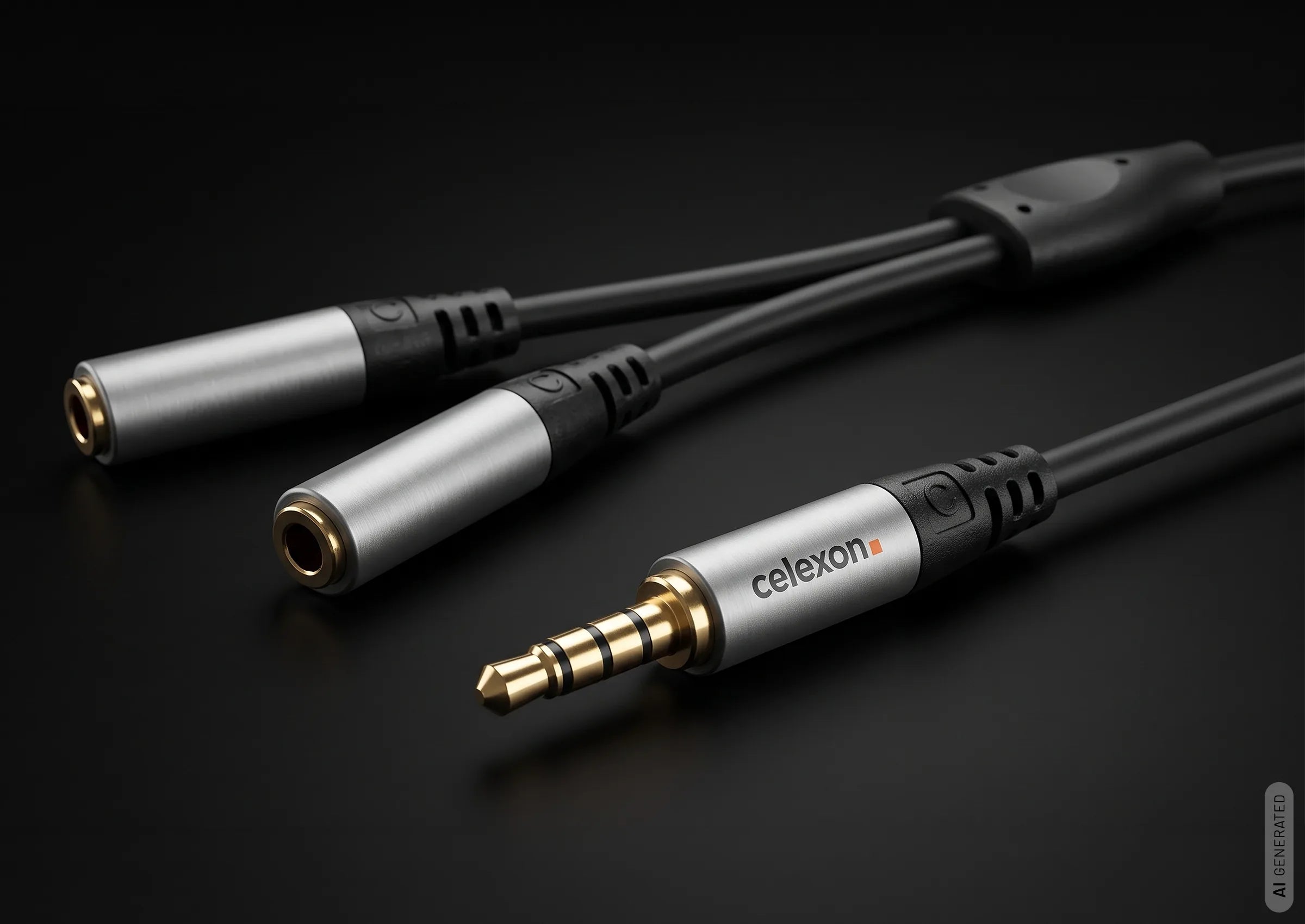 celexon adattatore audio 0,25 m jack stereo 3,5 mm a 2x jack stereo 3,5 mm M/F - serie Professional
