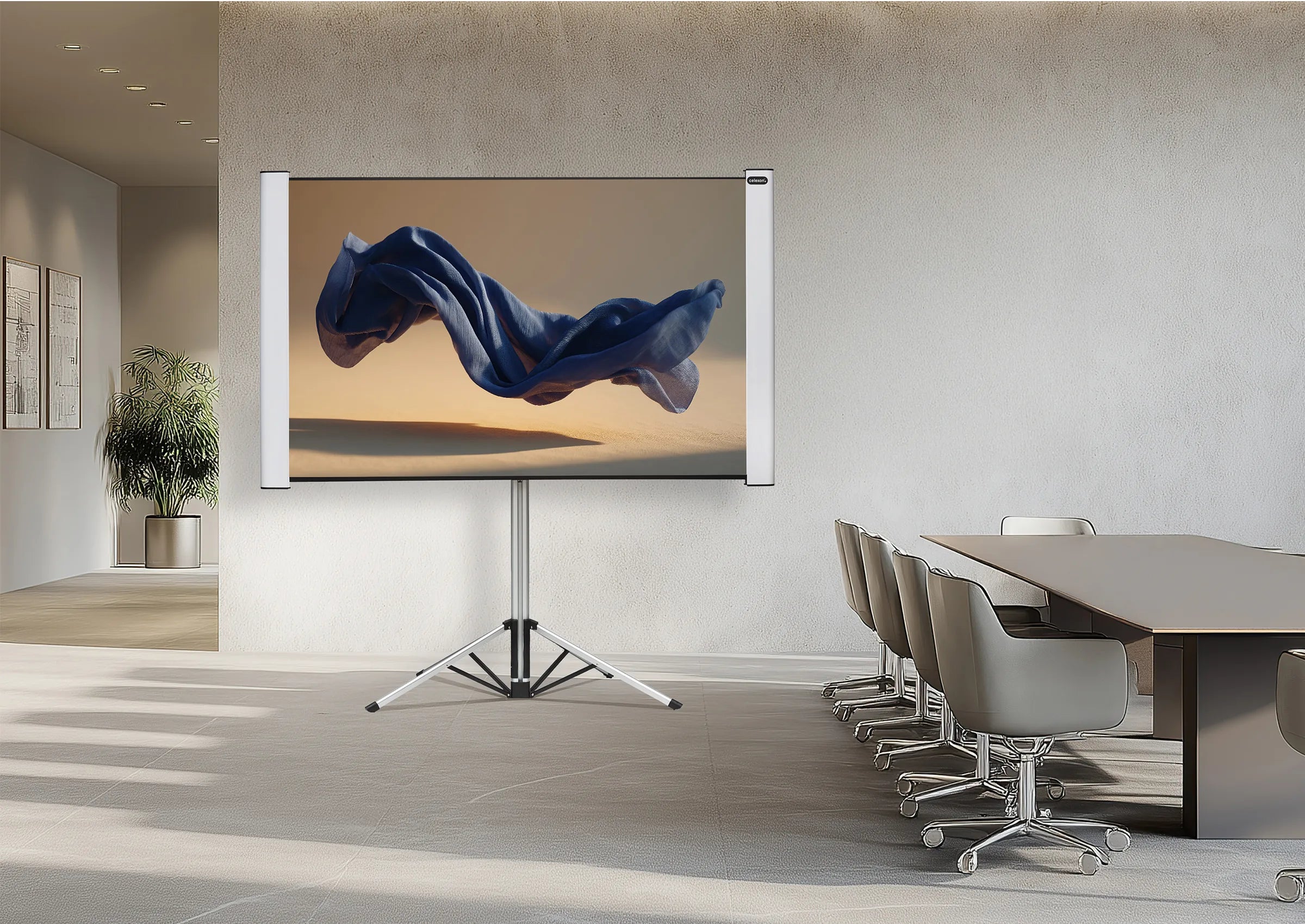 celexon Dual-Format Stativleinwand Mobil Expert 4:3/16:10 - 172 x 108cm 80"