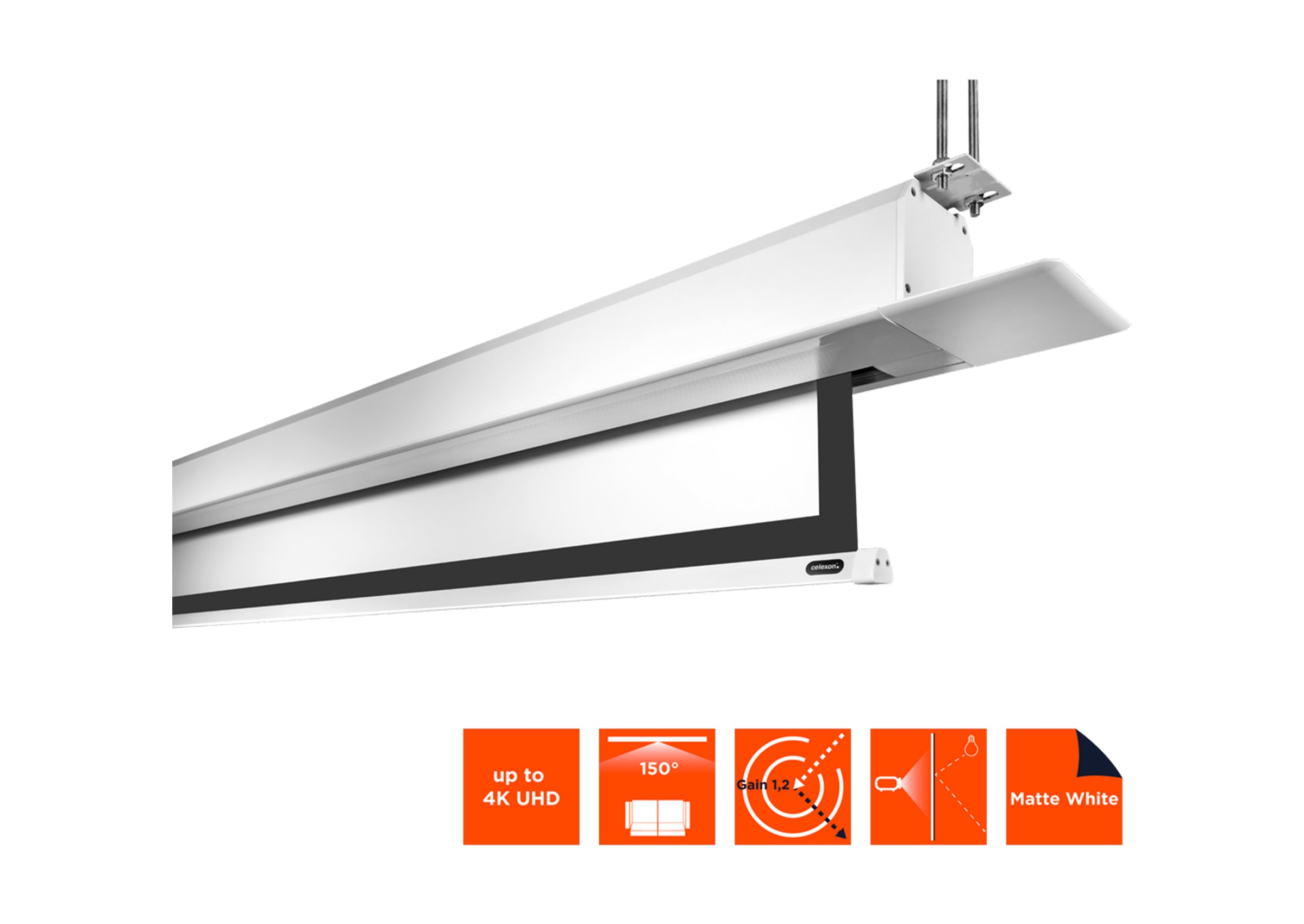 celexon pantalla empotrable motorizada Profesional Plus