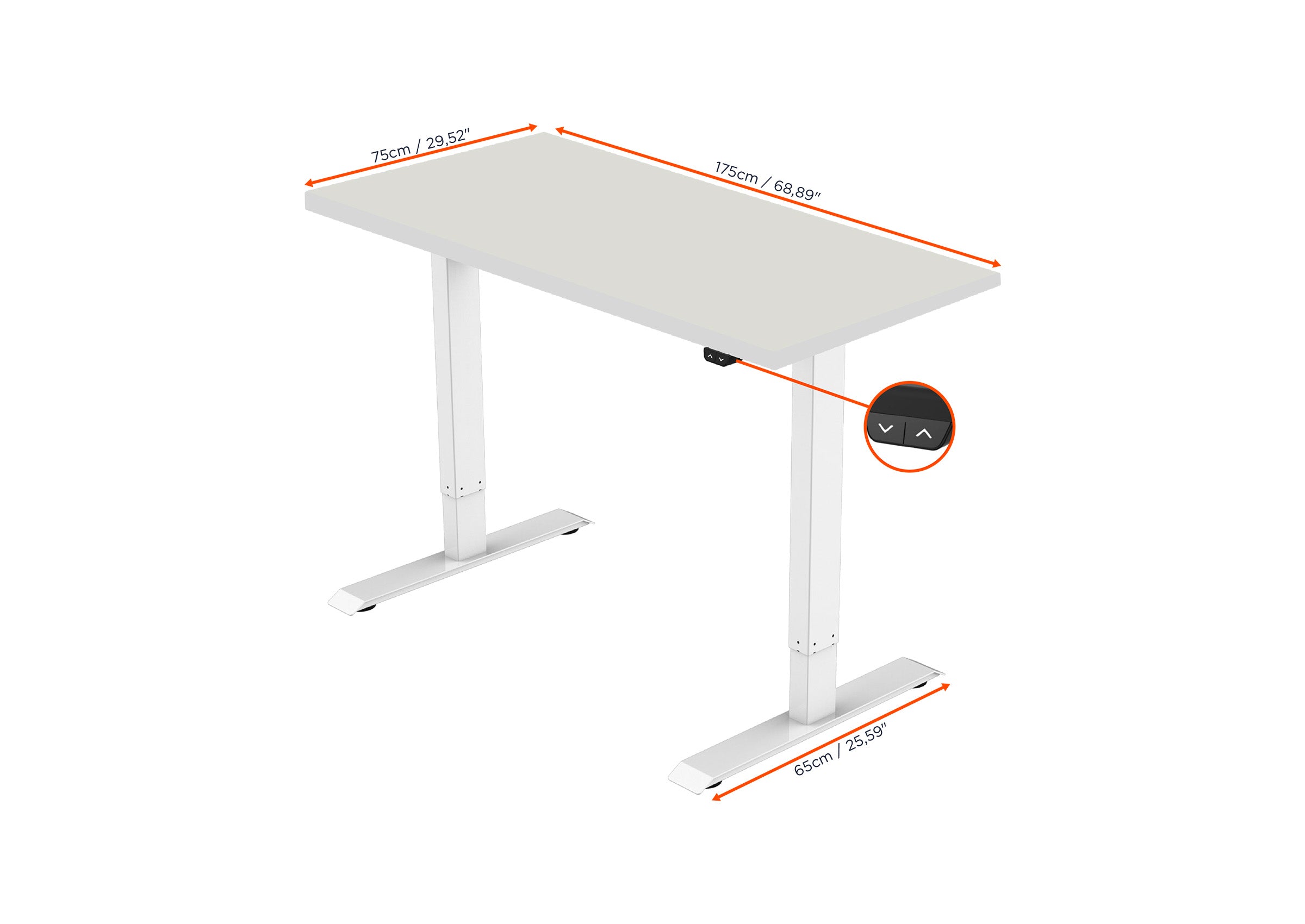 Bureau celexon ECO eAdjust-71121 réglable en hauteur électriquement - noir, avec plateau - pour un réglage ergonomique de la hauteur au quotidien