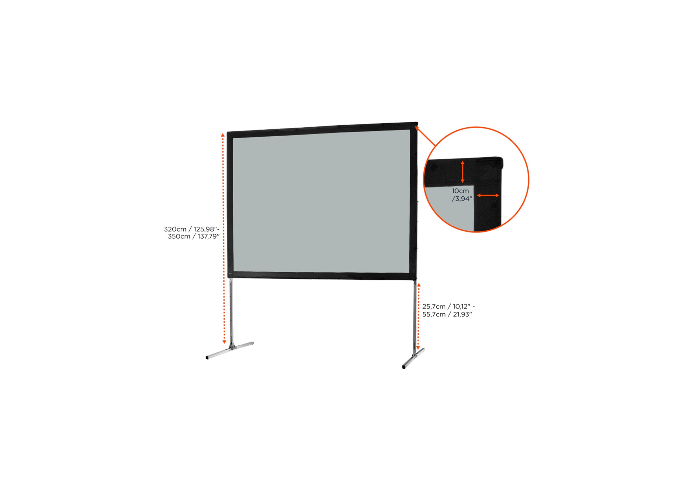 celexon Faltrahmen Leinwand Mobil Expert, Rückprojektion
