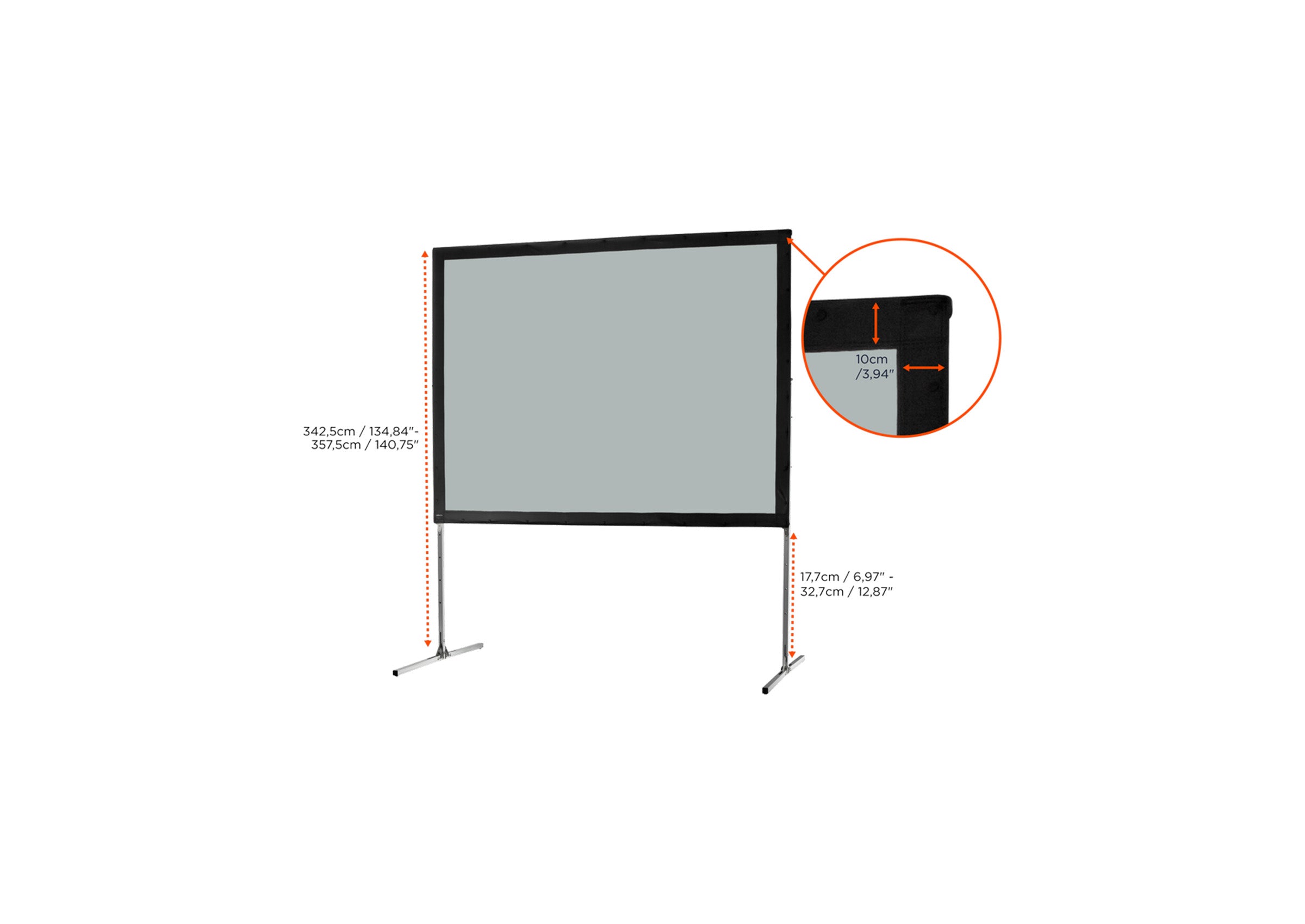 celexon Faltrahmen Leinwand Mobil Expert, Rückprojektion