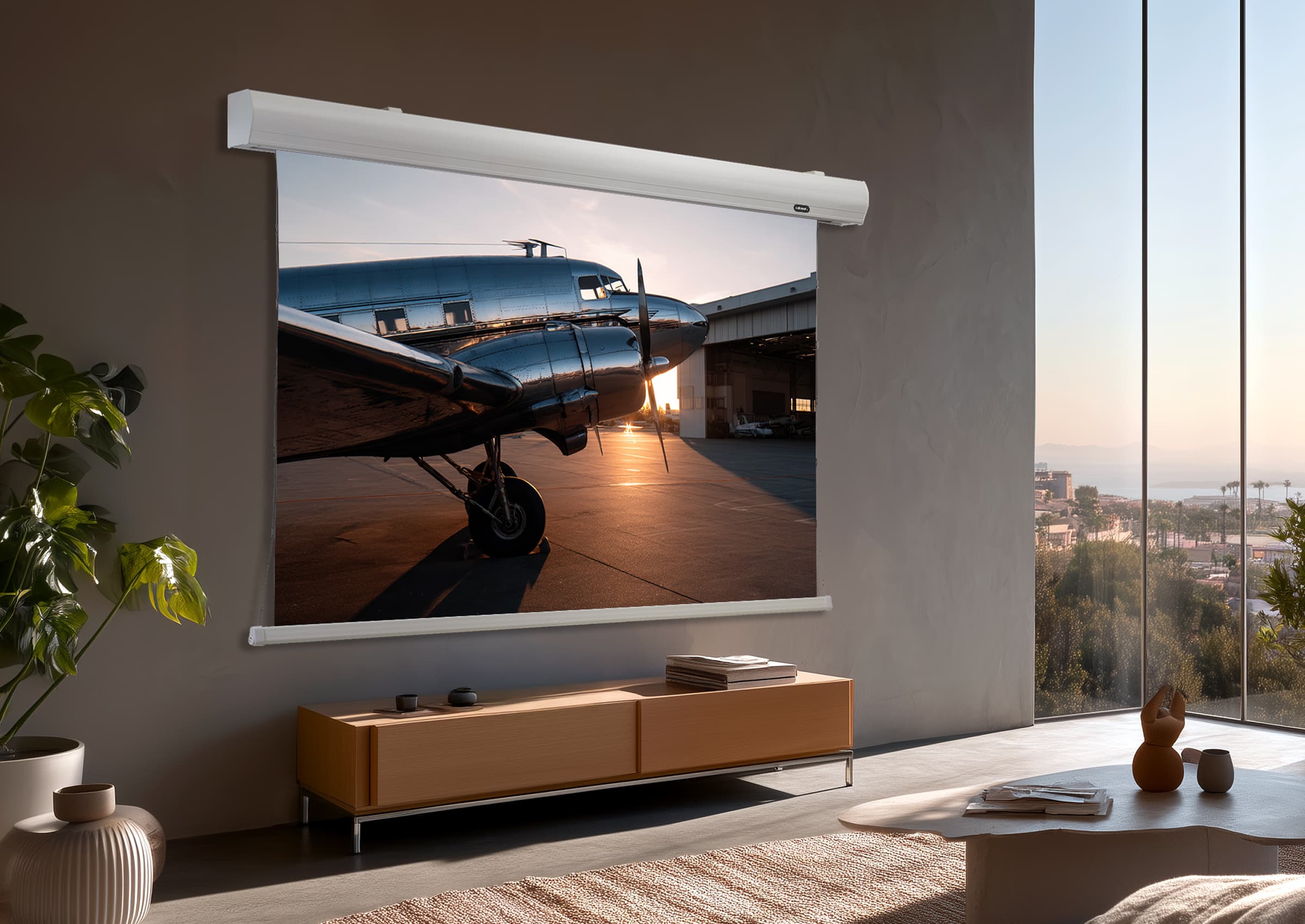 celexon HomeCinema Hochkontrastleinwand Tension - Dynamic Slate ALR