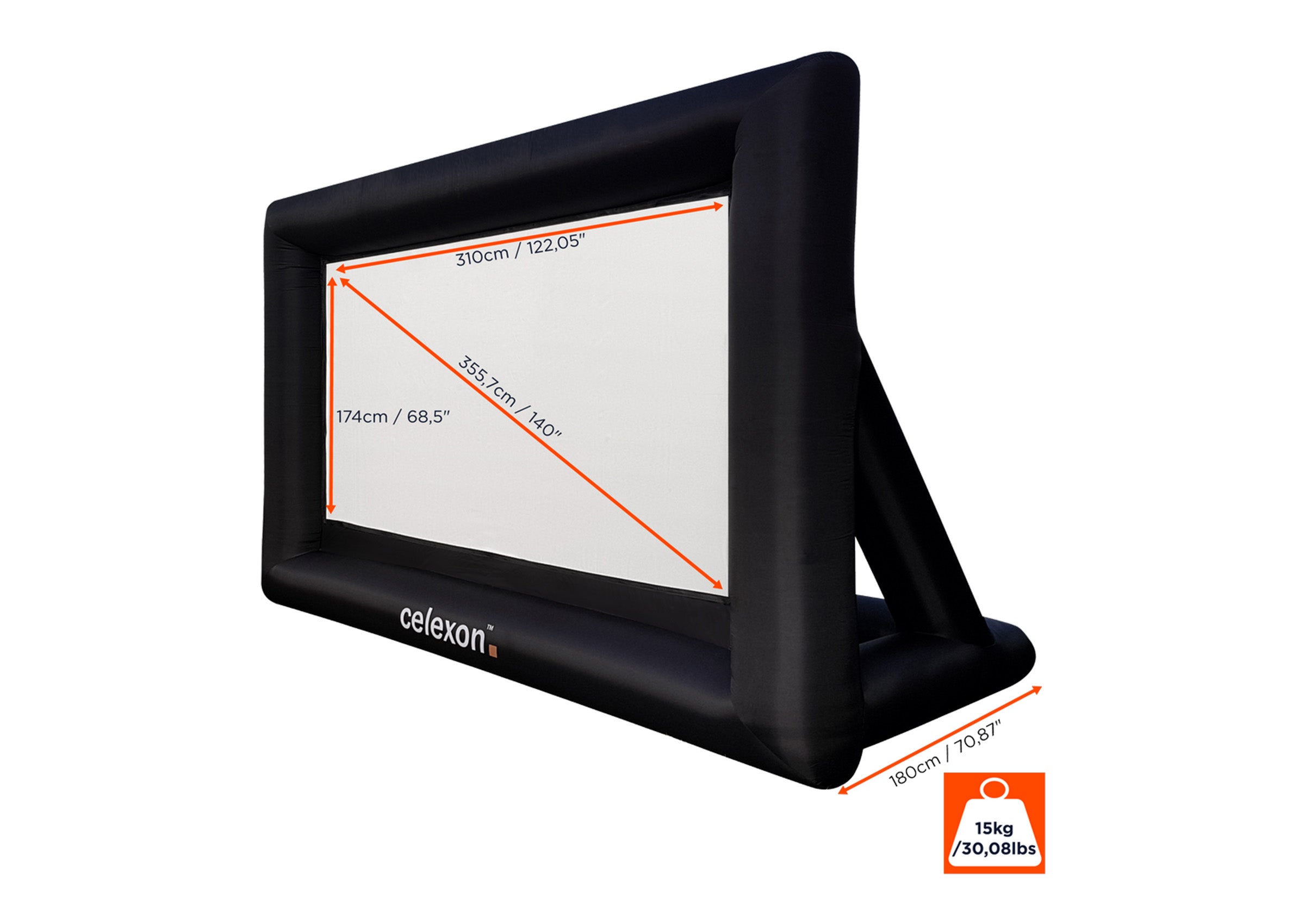 Pantalla celexon hinchable exterior INF200
