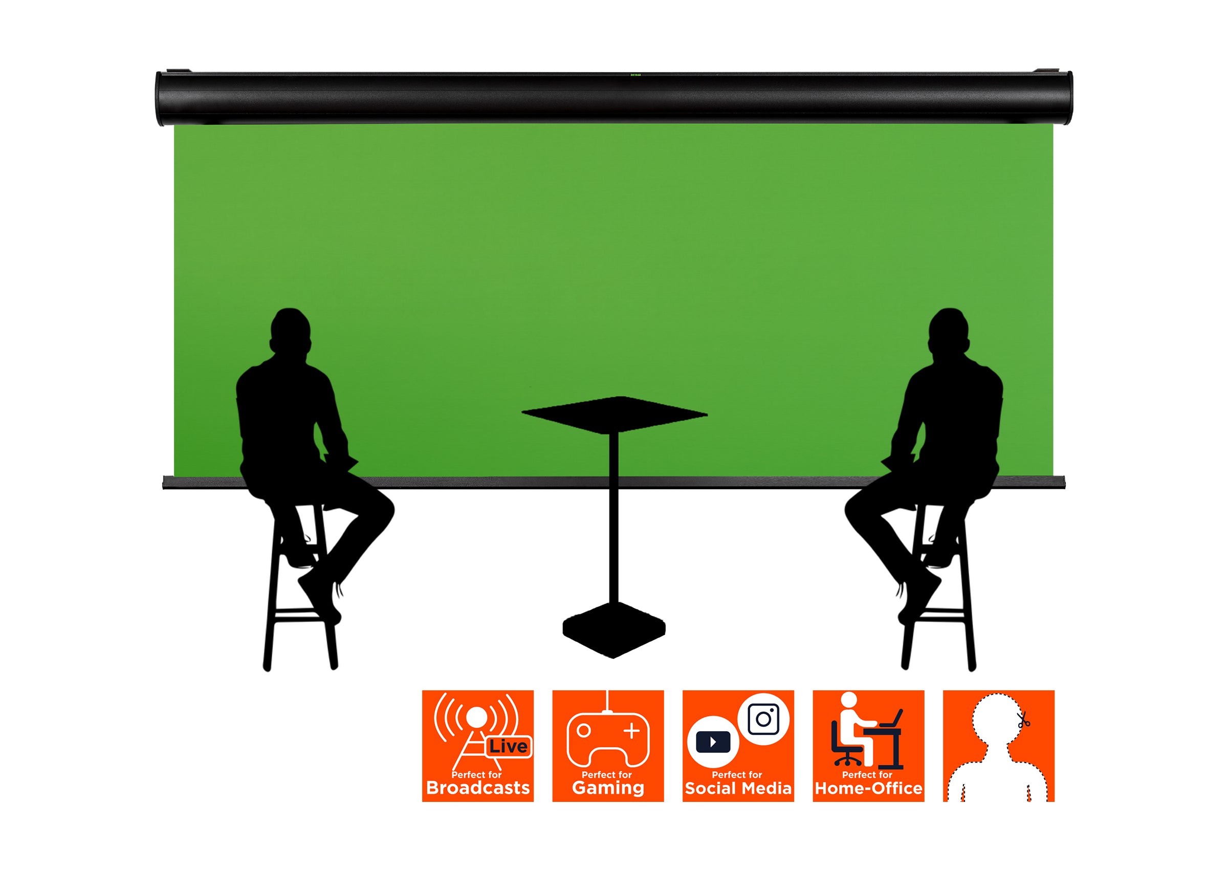 Écran à fond vert motorisé celexon Chroma Key