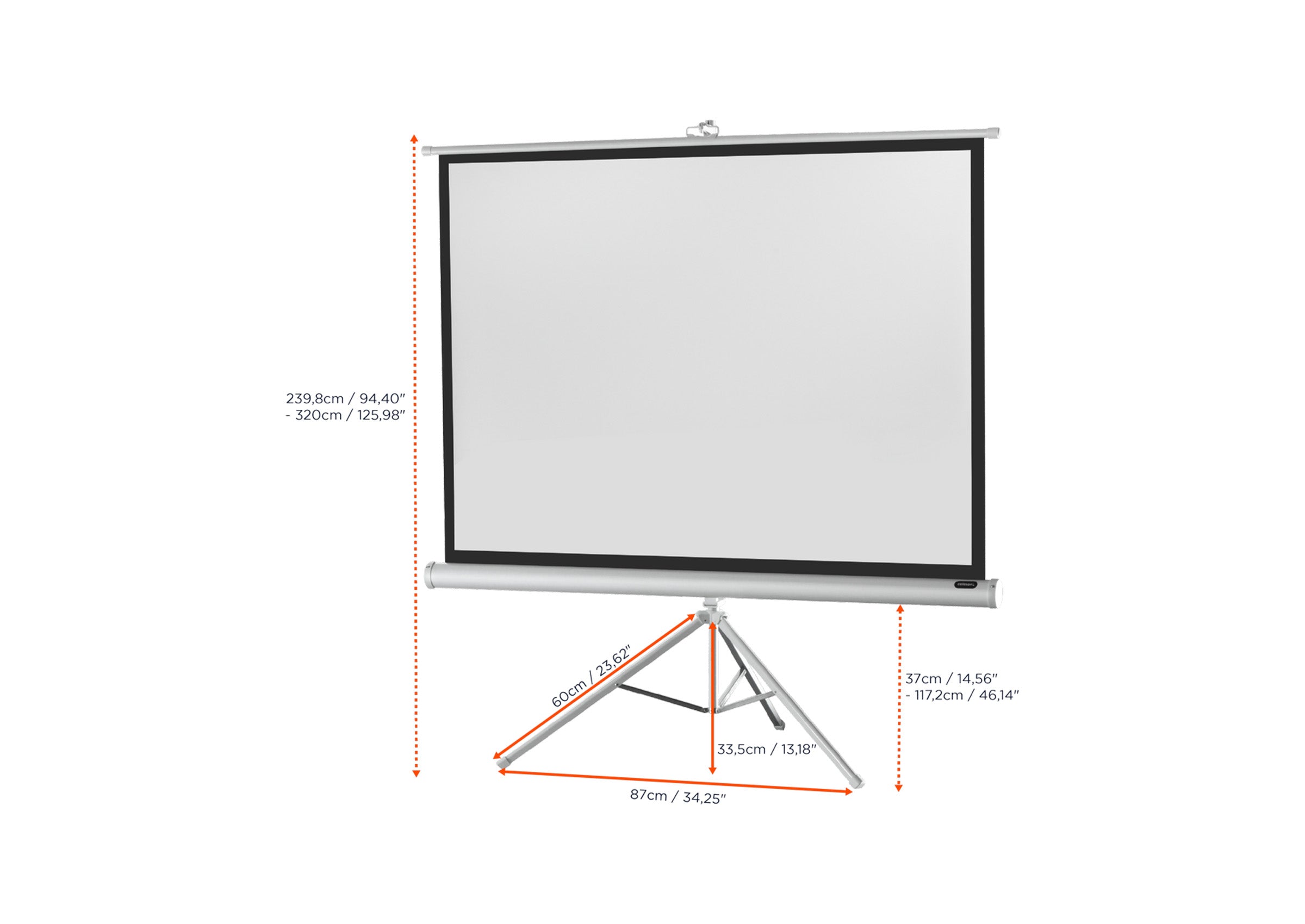 celexon Stativleinwand Economy - White Edition