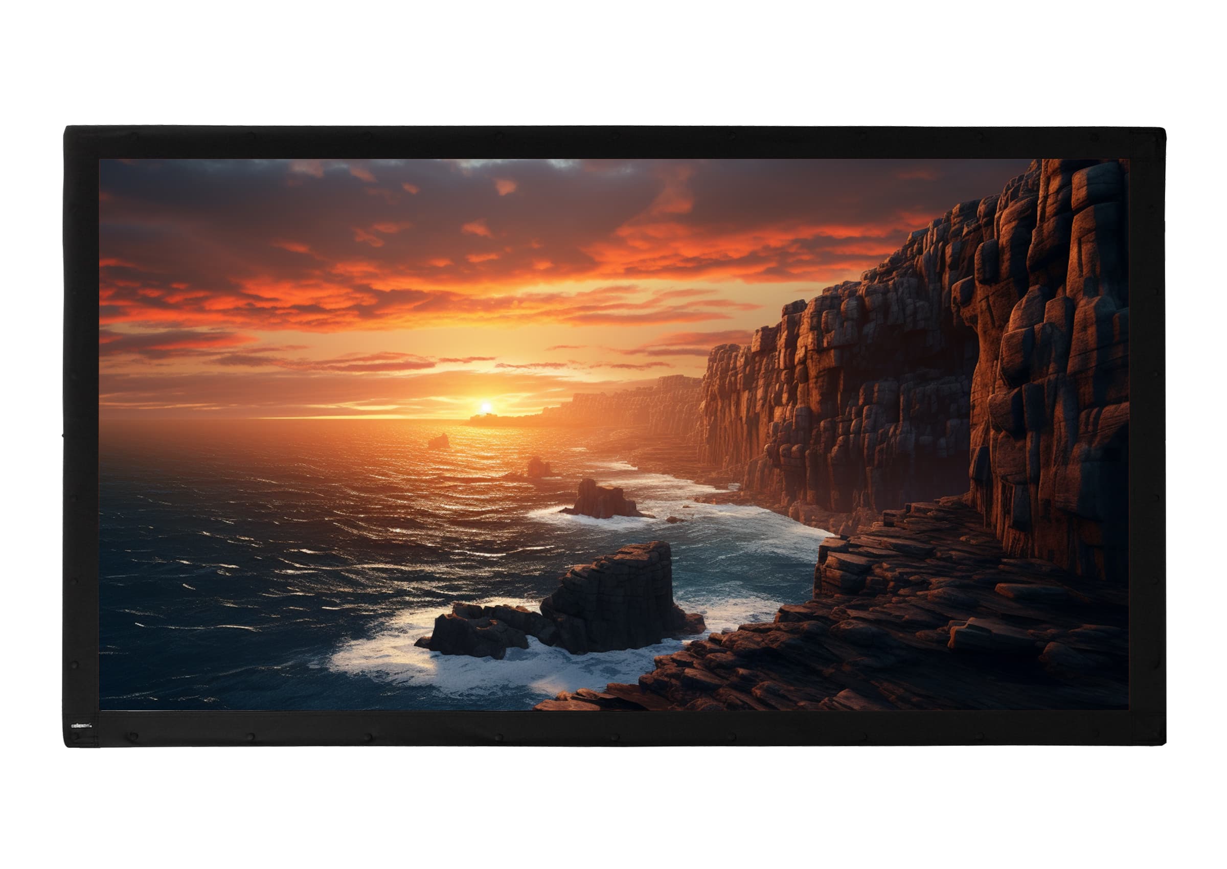 Toile pour écran de projection sur cadre celexon Mobile Expert, projection de face