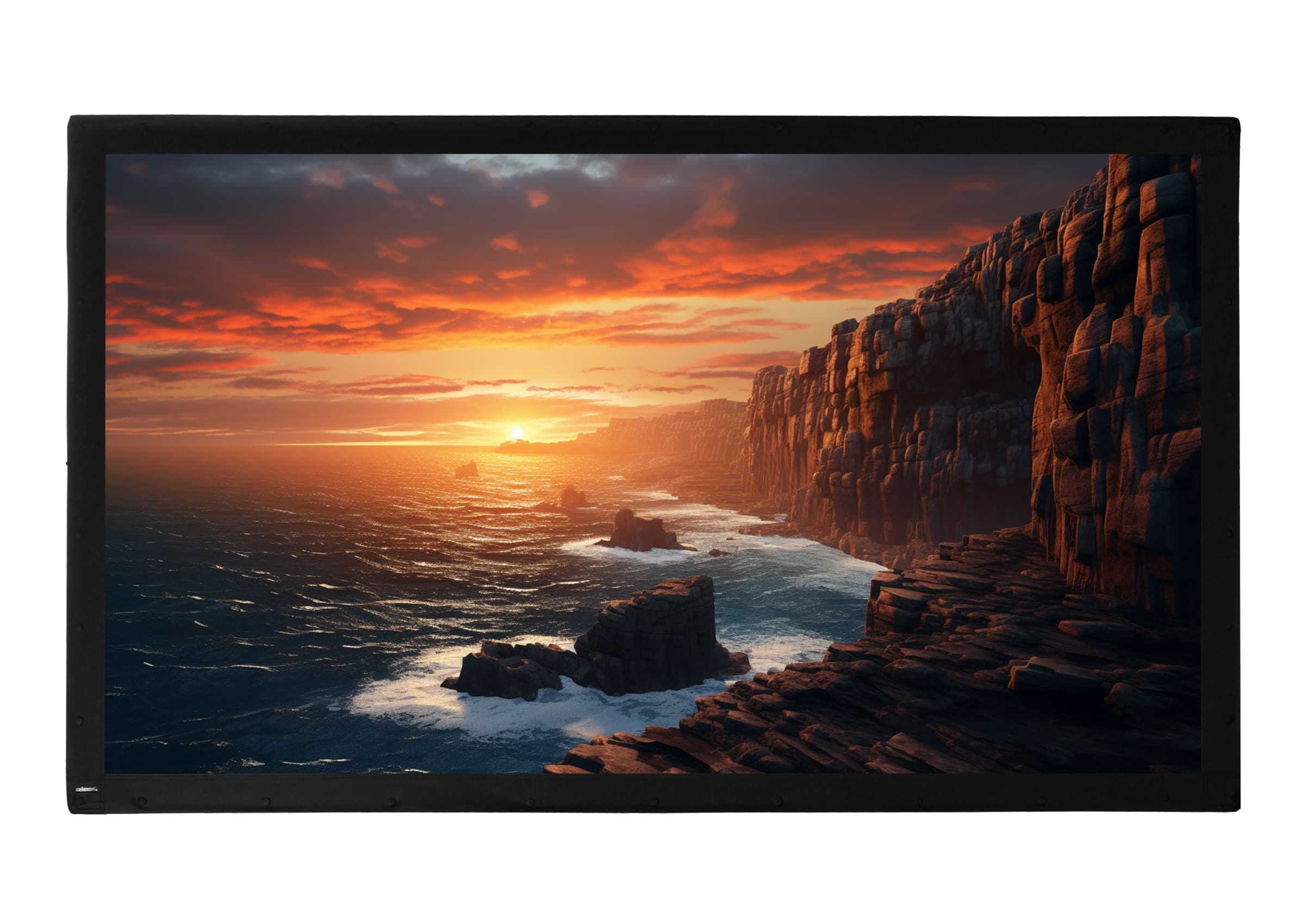 Toile pour écran de projection sur cadre celexon Mobile Expert, projection de face