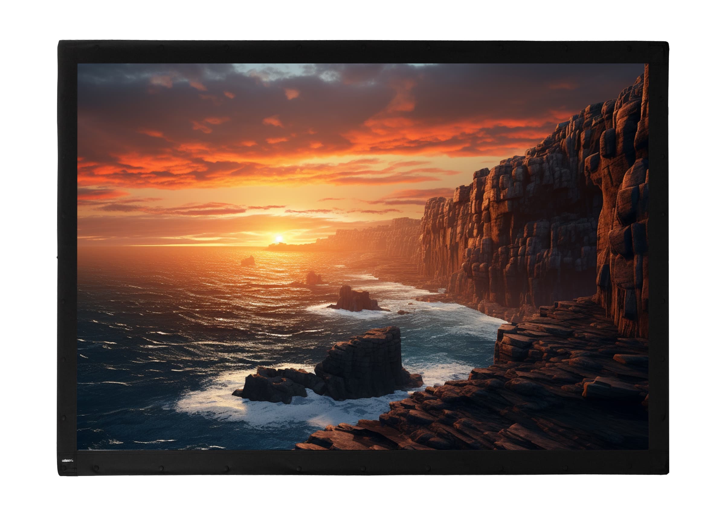Toile pour écran de projection sur cadre celexon Mobile Expert 203 x 114 cm, projection de face