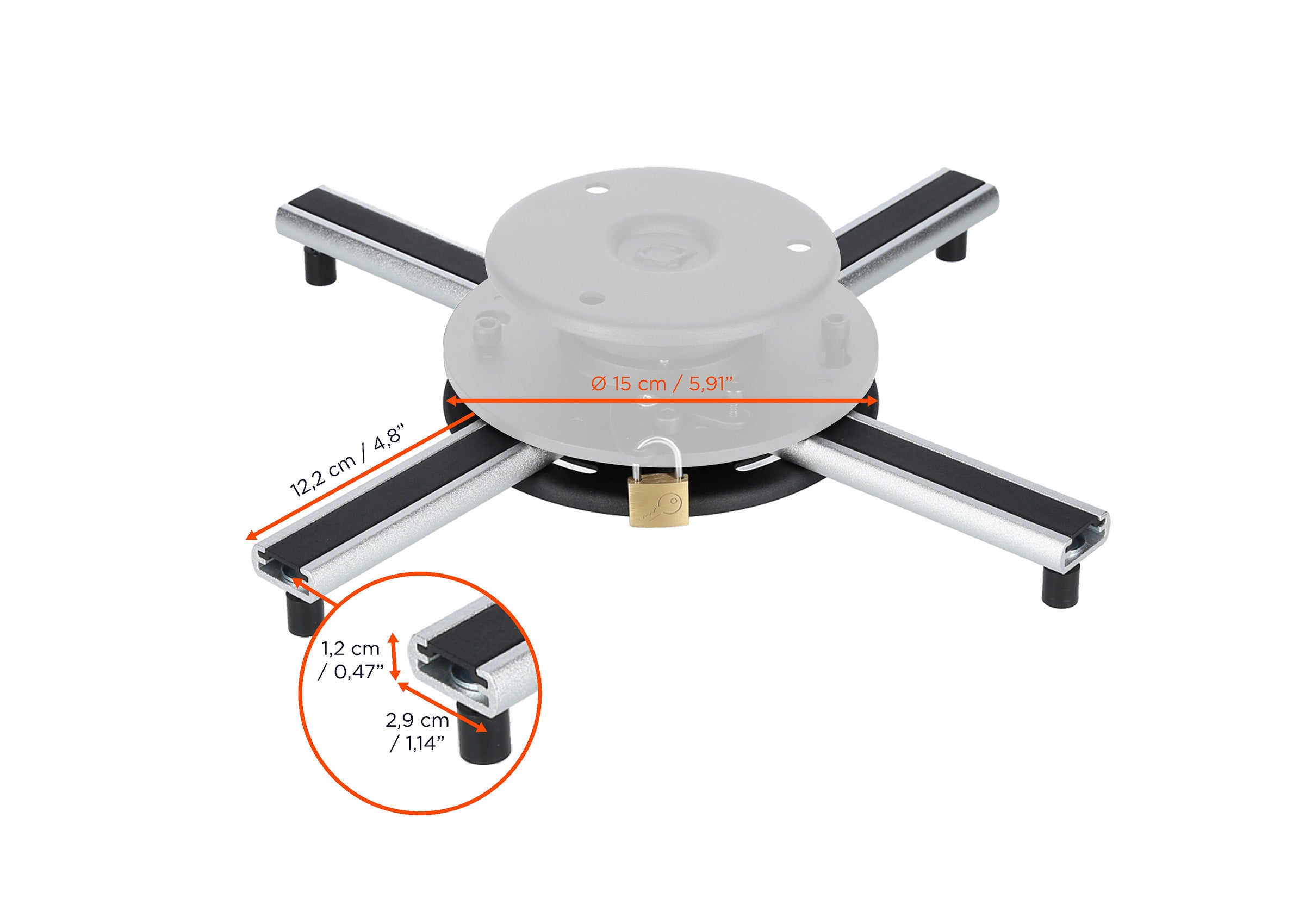 Support plafond universel celexon PS Ultraplat