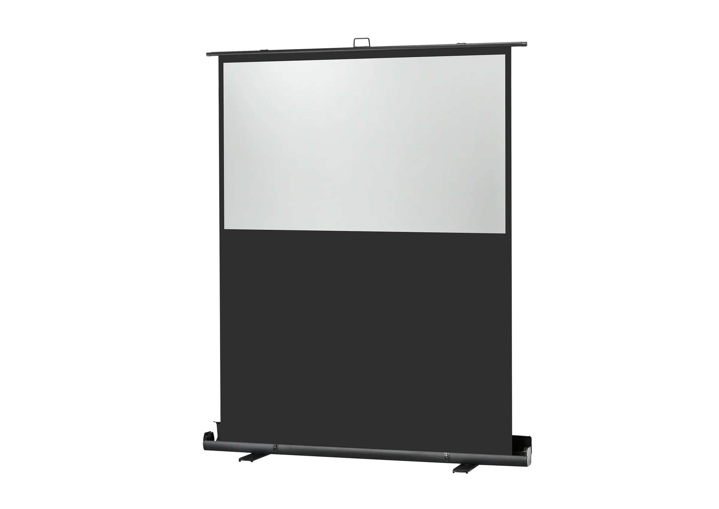 Frontal angled view of the celexon Projector Screen Ultramobile Plus Professional without projection