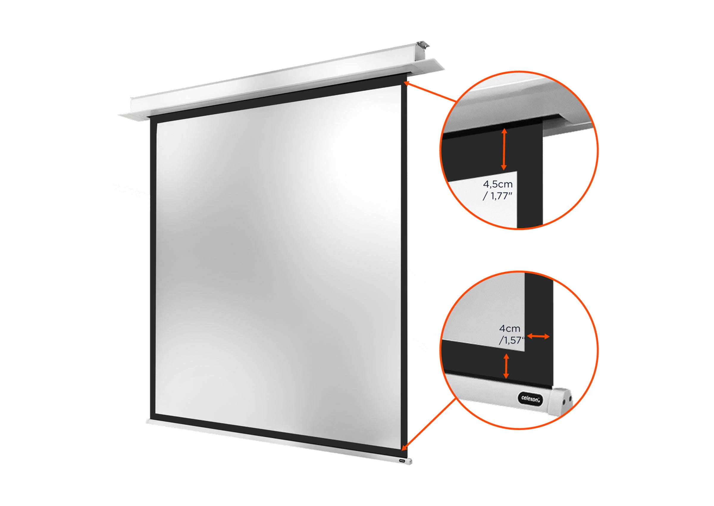 celexon Ceiling Recessed Electric Professional Plus Projector Screen