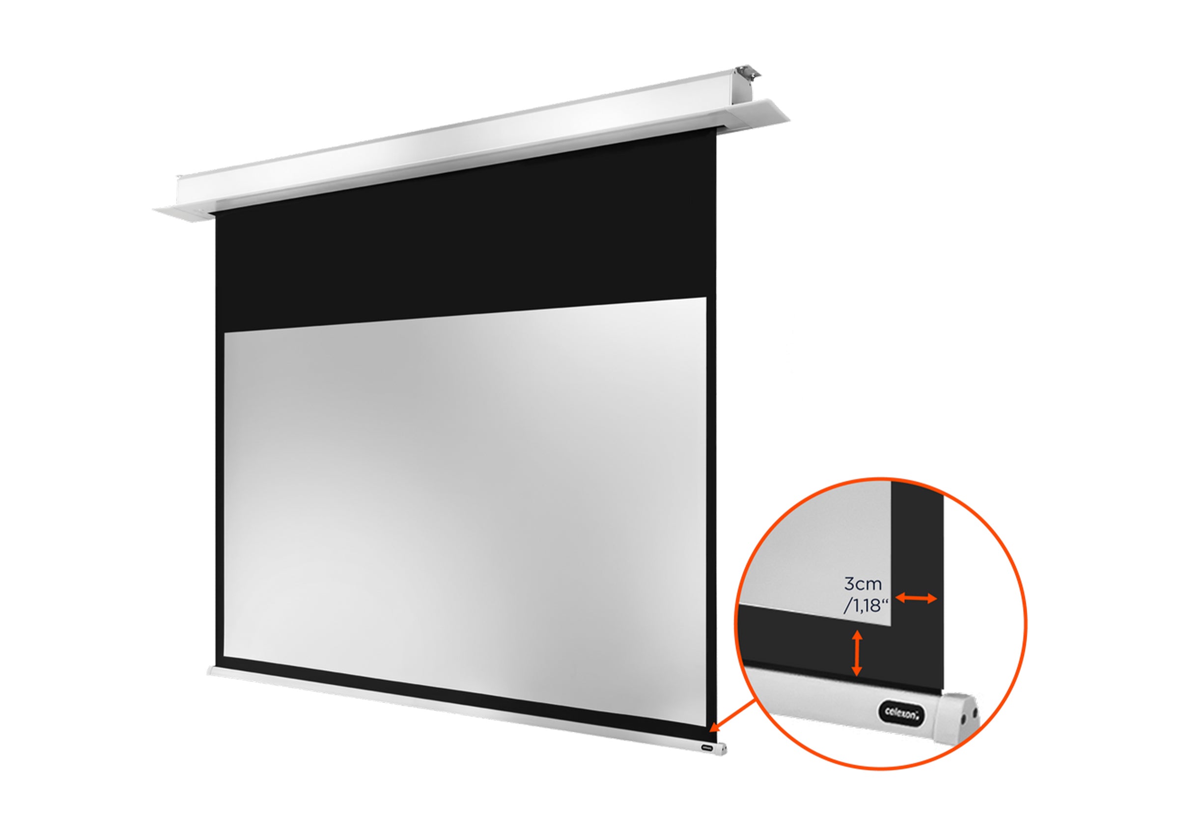 celexon Ceiling Recessed Electric Professional Plus Projector Screen