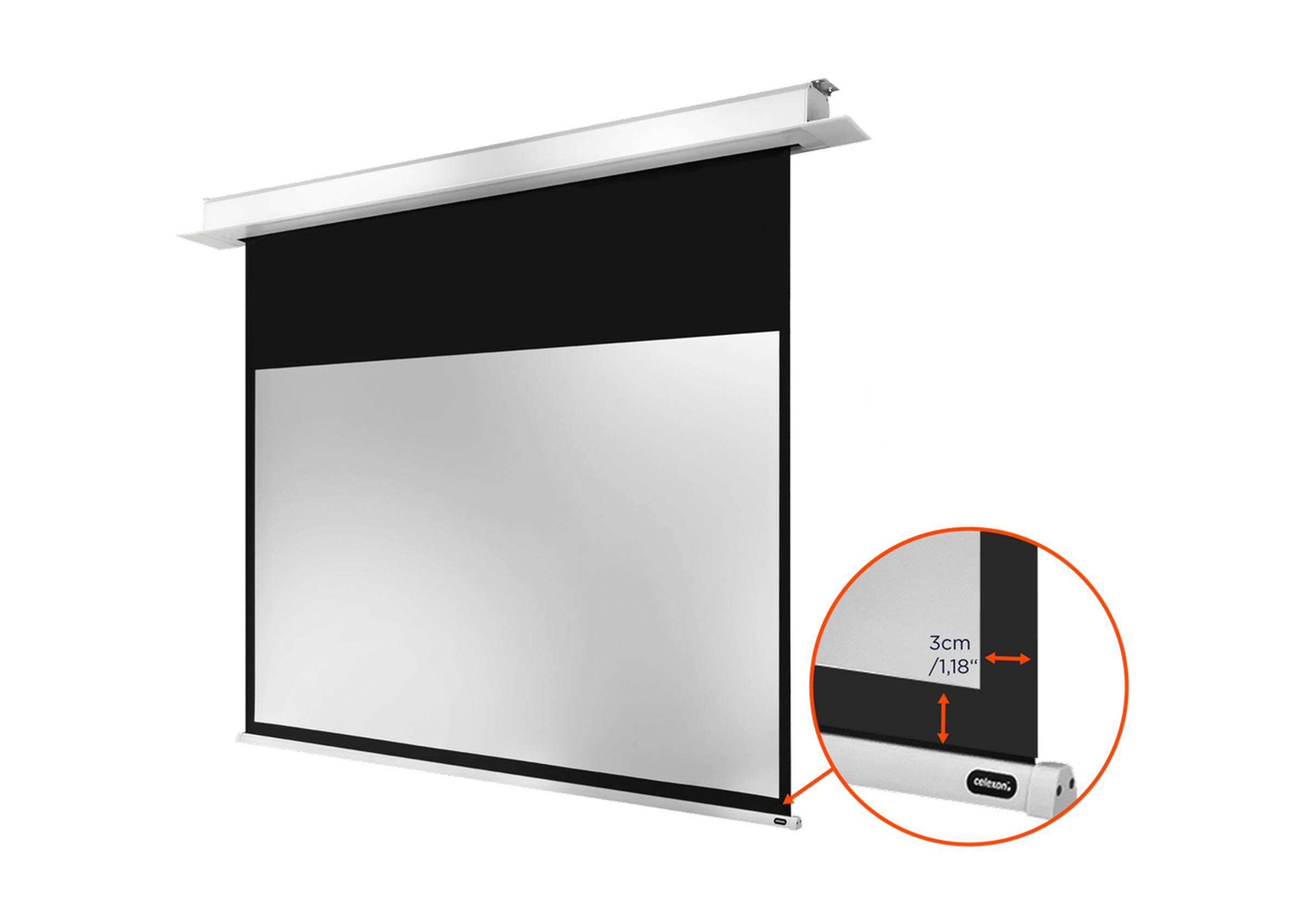 celexon Ceiling Recessed Electric Professional Plus Projector Screen