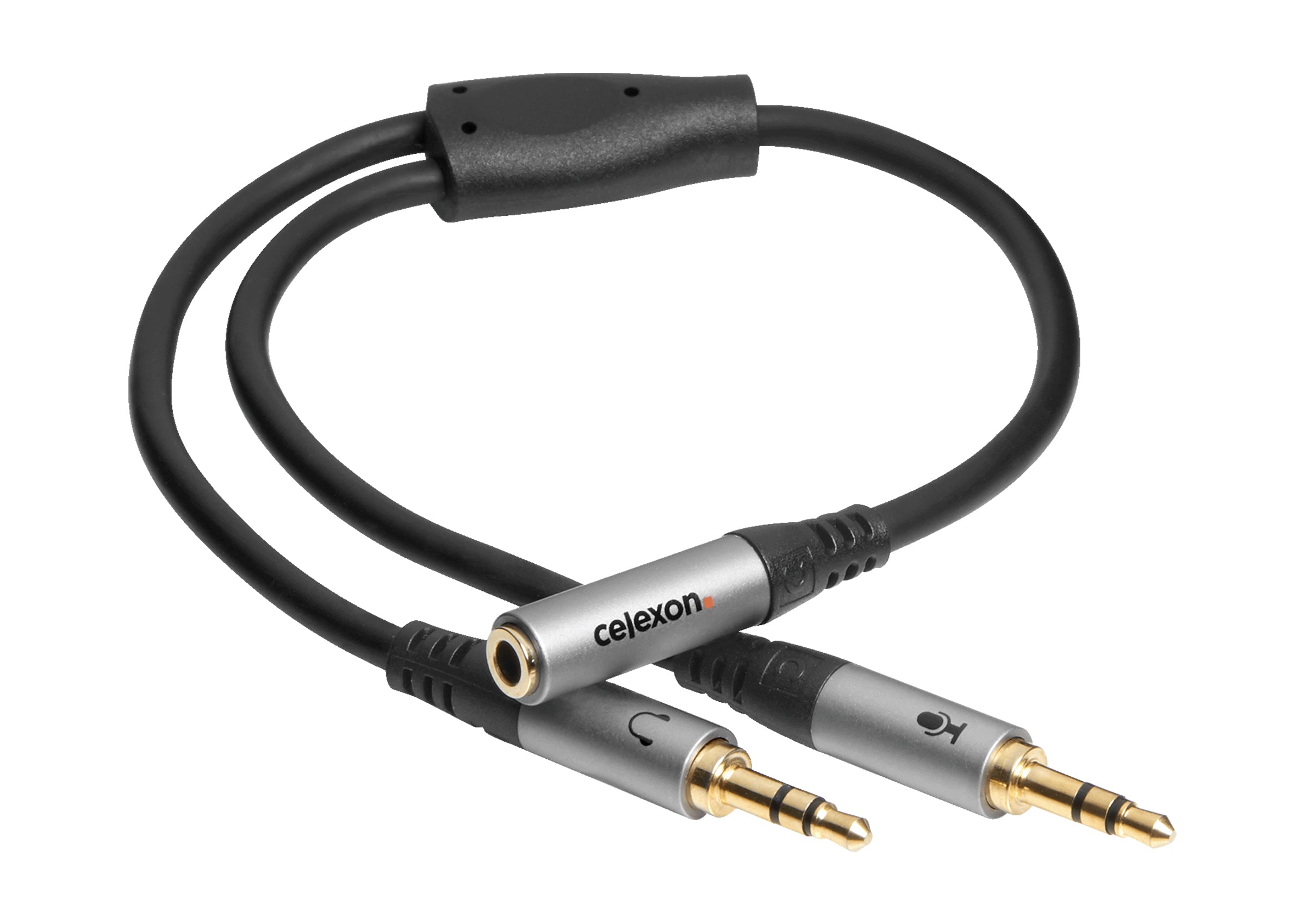 celexon 2x 3.5mm stereo jack to 3.5mm stereo jack M/F audio adapter 0.25m - Professional Line