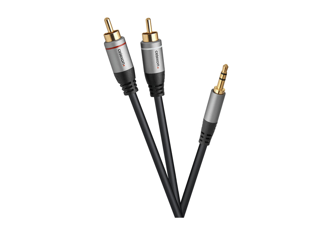 2x Audio Kabel - 3,5mm Klinke Auf Cinch - RCA Zu Jack, Chinch Zu AUX Klinke 1m E