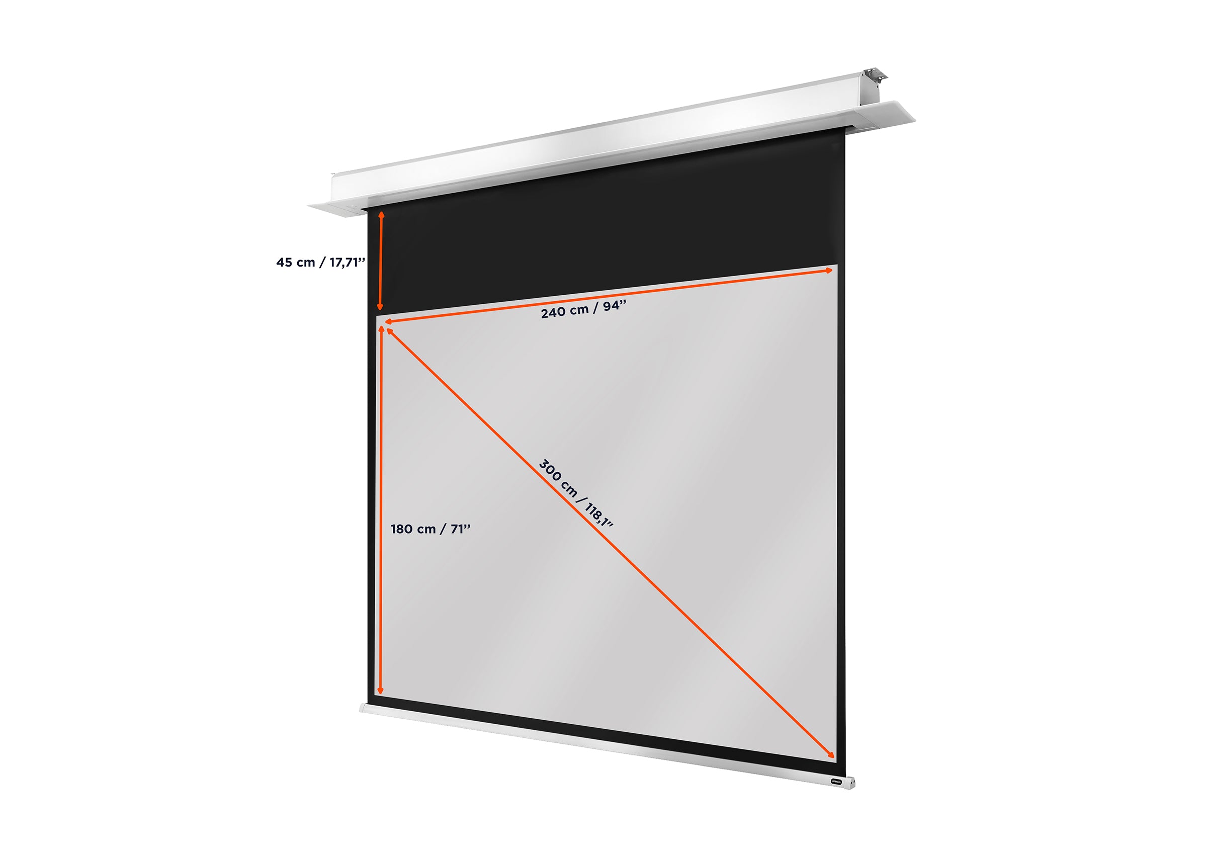 celexon Ceiling Recessed Electric Professional Plus Projector Screen